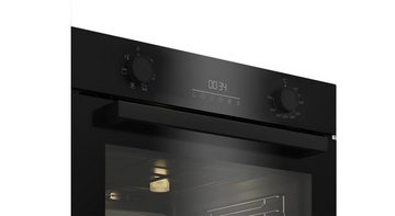 BEKO Einbaubackofen b3000 BBIE17300B, mit Teleskopauszug nachrüstbar, SteamShine