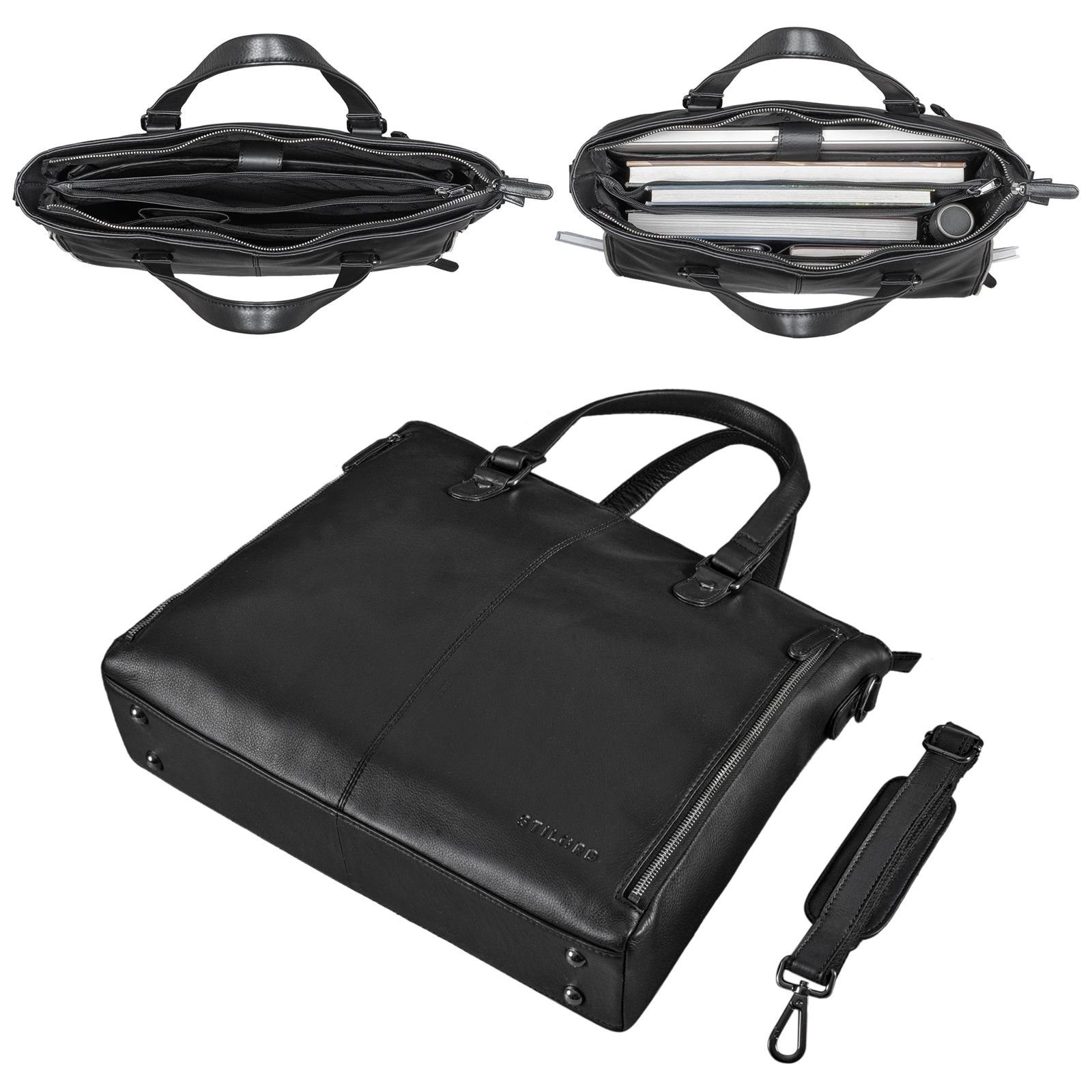 STILORD Handtasche "Amber" Business Umhängetasche Damen Leder