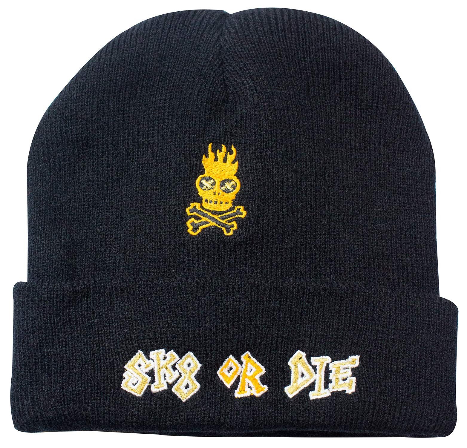 King Kameha Beanie Bart Simpson The Simpsons Vintage N.O.S. Skate or Die Schwarz mit lizenzierter Stickerei