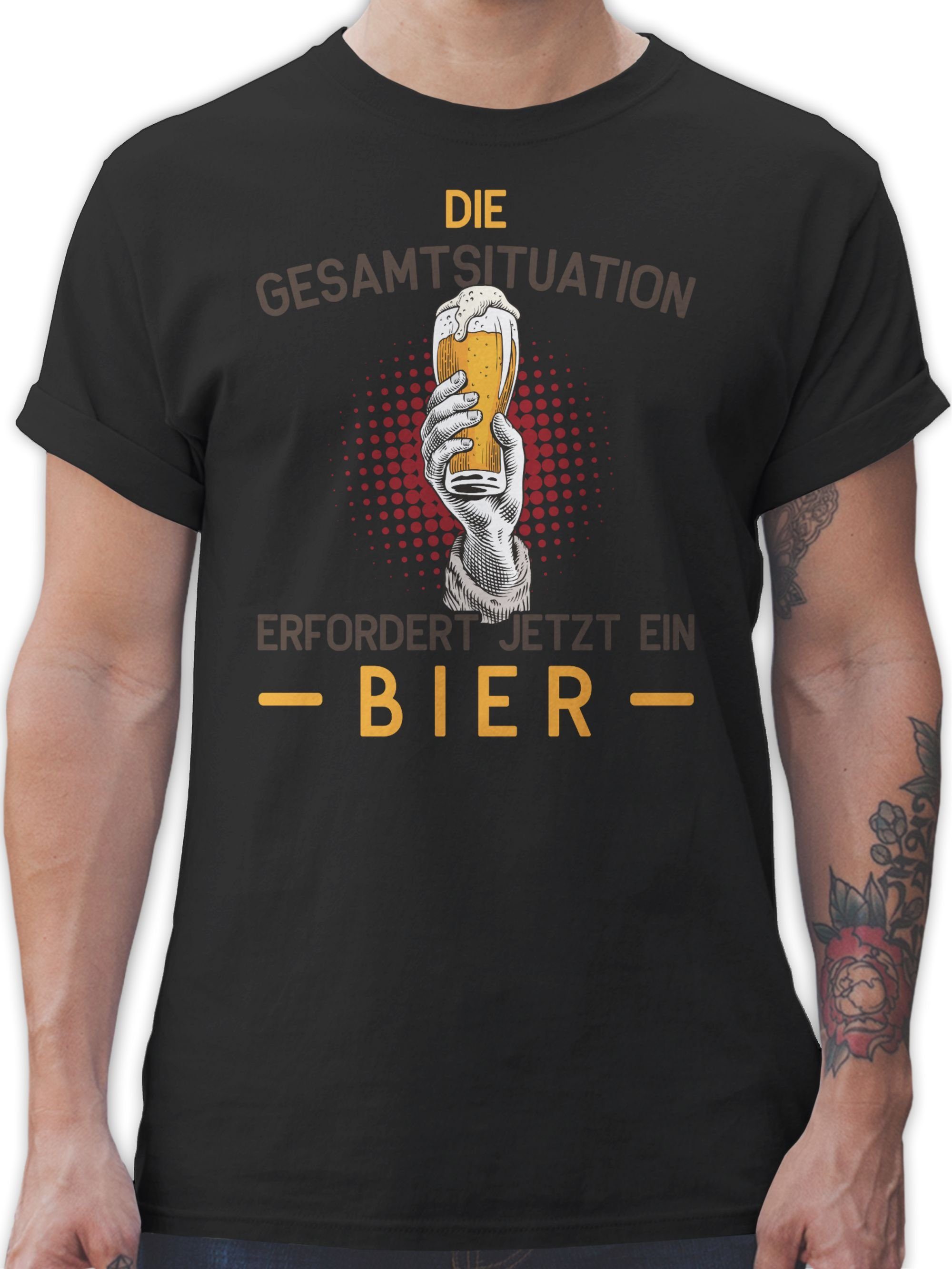 T-Shirt Die Gesamtsituation erfordert jetzt ein Bier - Geschenk Lustig Vaterta