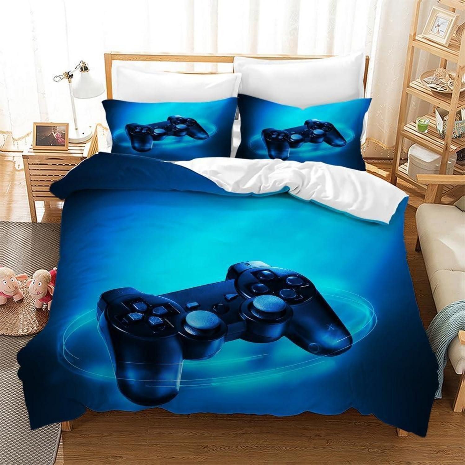 LuxusKollektion Jugendbettwäsche 3D Gamepad Bettwäsche Set 135x200cm