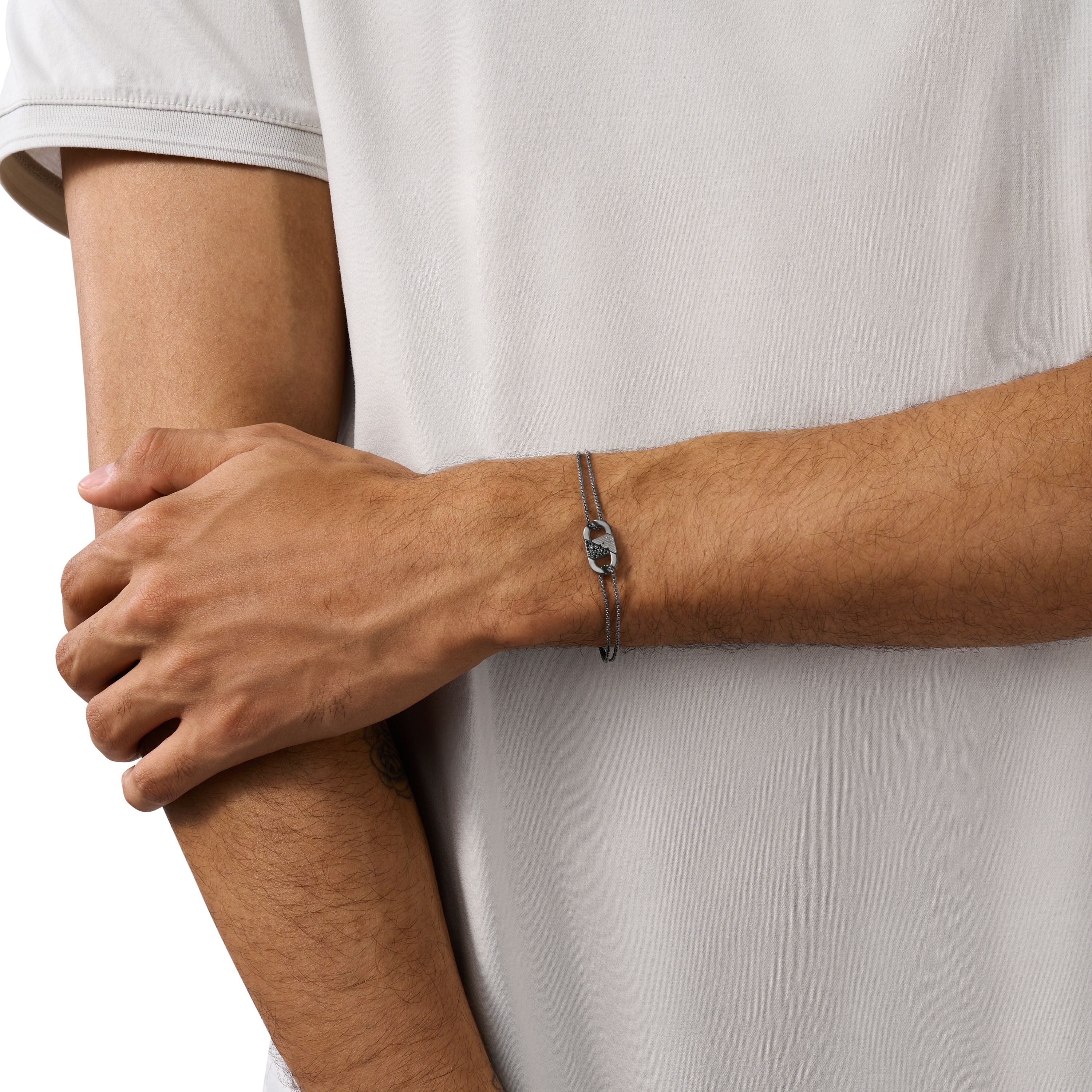 Emporio Armani Armband Schmuck Geschenk Edelstahl, mit Glasstein