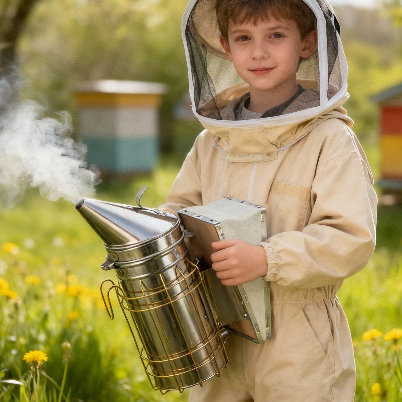 Youyijia Werkzeughalter Bienen Smoker Edelstahl mit Hitzeschild & Imker Werkzeug – Bild 5 von 5