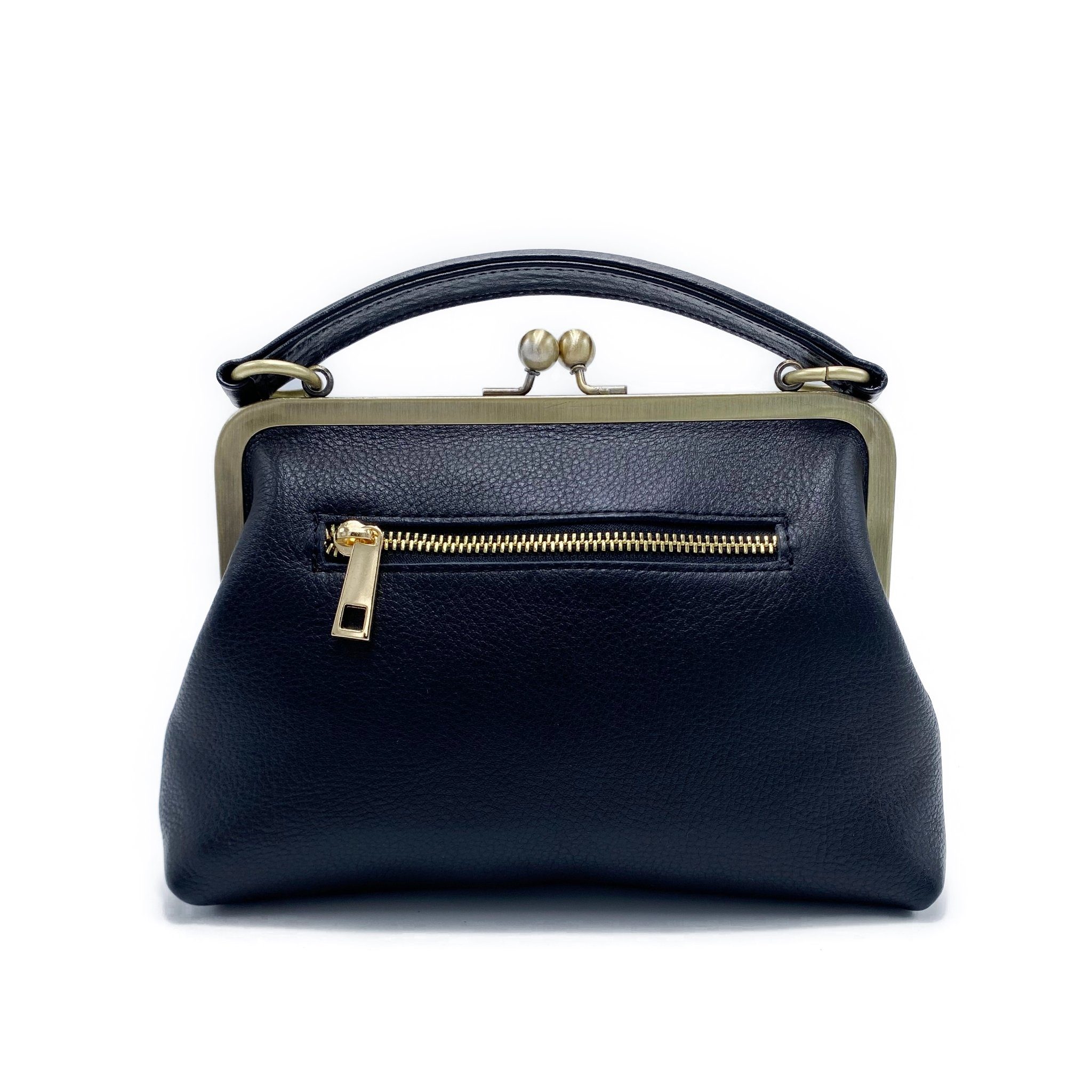 Taschenkinder Handtasche Damen Handtasche Leder "Kleine Olive", Umhängetasche, Vintage Stil., Echtleder Tasche mit Bügelverschluss