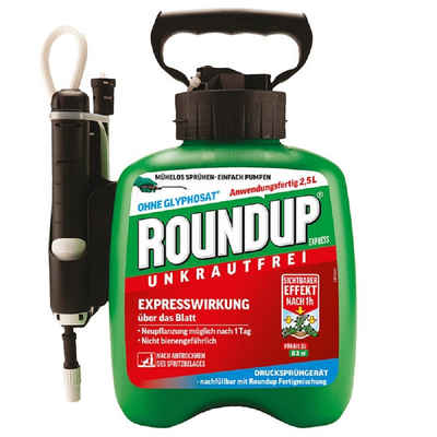 ROUNDUP Unkrautbekämpfungsmittel Roundup Express Unkrautfrei Anwendungsfertig Drucksprüher 2,5L