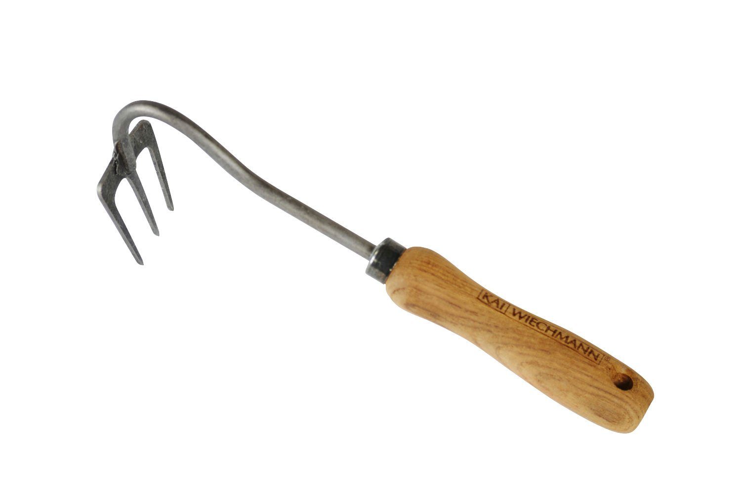 Kai Wiechmann Kleinrechen Geschmiedete Premium Teak Handharke als robuste Gartenharke, exklusive Gartengeräte mit Teakholz Griff