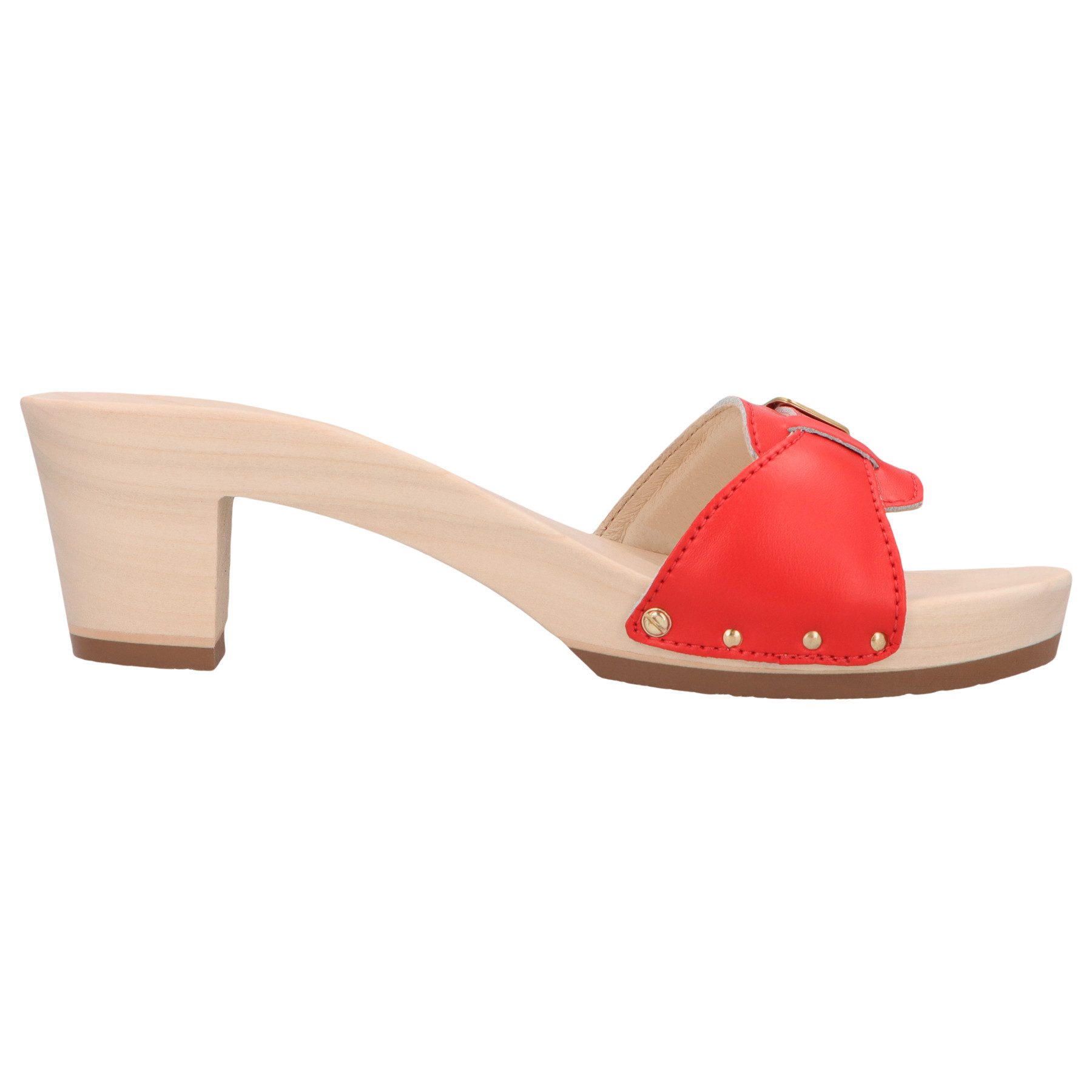 BERKEMANN Berkemann Erwachsene Holz Peggy Pantolette Leder Pantolette