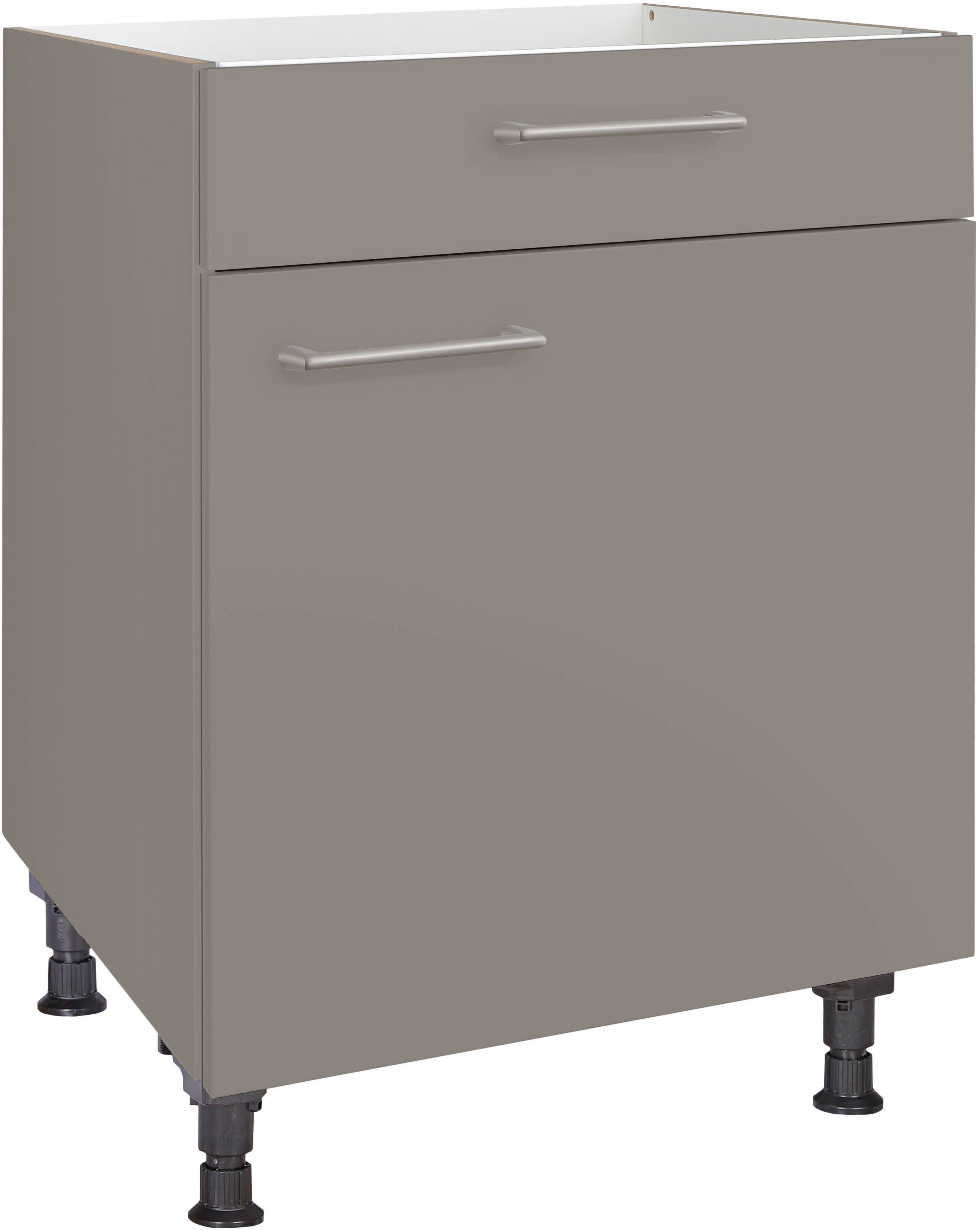 nobilia® Kochfeldumbauschrank "Laser", mit Schukasten und Tür, Ausrichtung wählbar vormontiert, Breite 60 cm