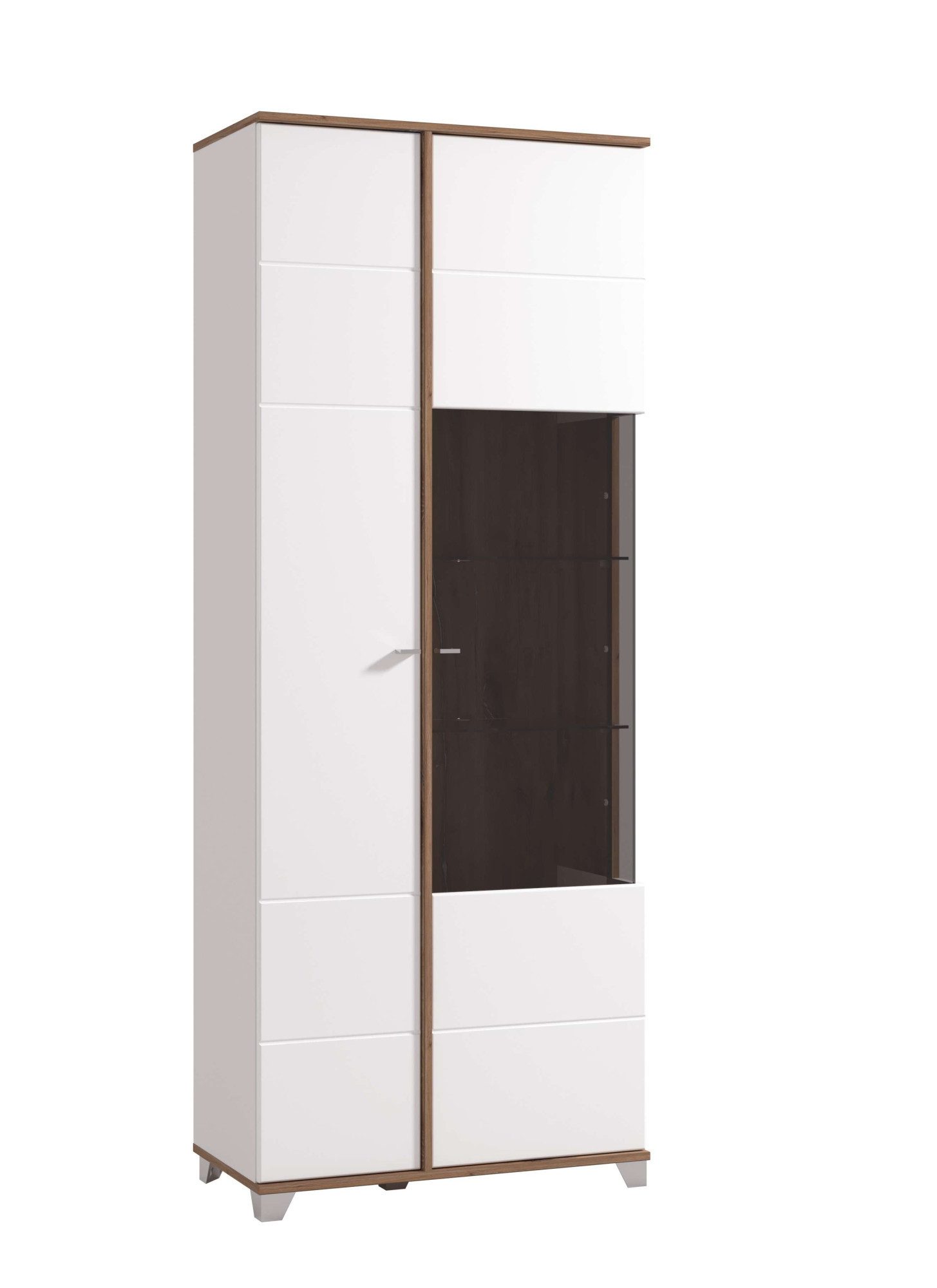 INOSIGN Vitrine Burgundy Vitrinenschrank, Standvitrine, Showcase Hochglanzfronten, Glastür, Komplettes Innenleben