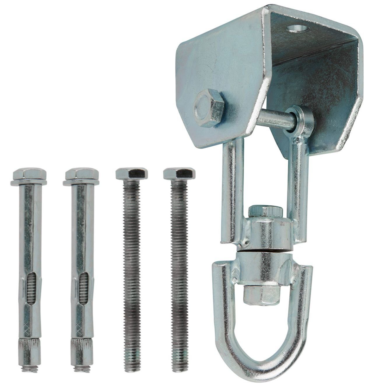 BAY-Sports Deckenhaken Schwerlast Deckenhaken Drehwirbel Boxsack +50 kg Boxsackhalterung, (mit Drehwirbel, Haevy), 50 kg Plus, Steel, Für Sandsack, Boxsack, Maisbirne, hoch belastbar