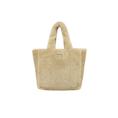 Barts Shopper Barts Tasche Totebag Maya in brown oder sand, Weiches Teddymaterial mit Kunstlederdetails