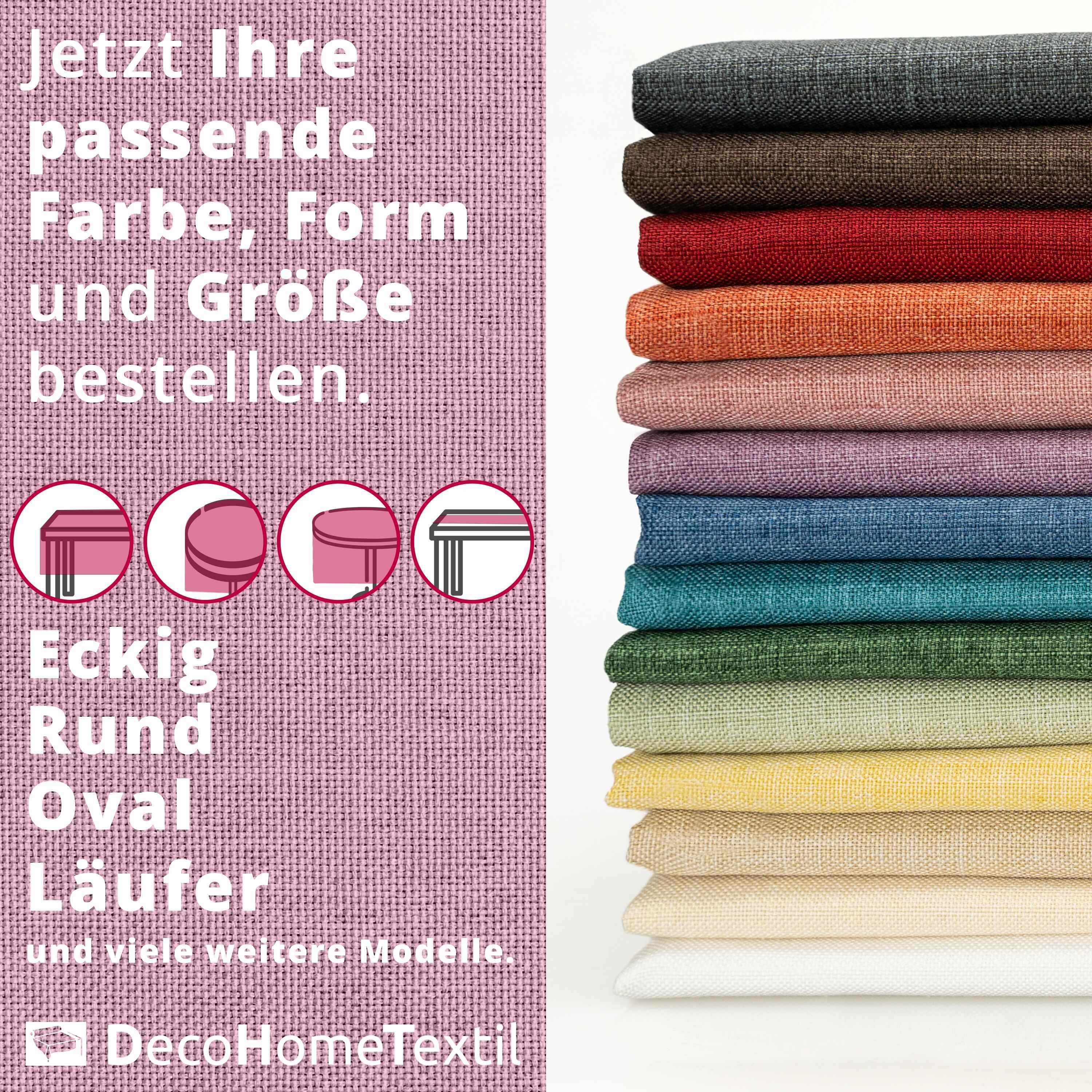 DecoHomeTextil Heimtextilmanufaktur Tischdecke Leinen Optik Tischdecke Tischtuch Abwaschbar Wasserabweisend – Bild 3 von 5