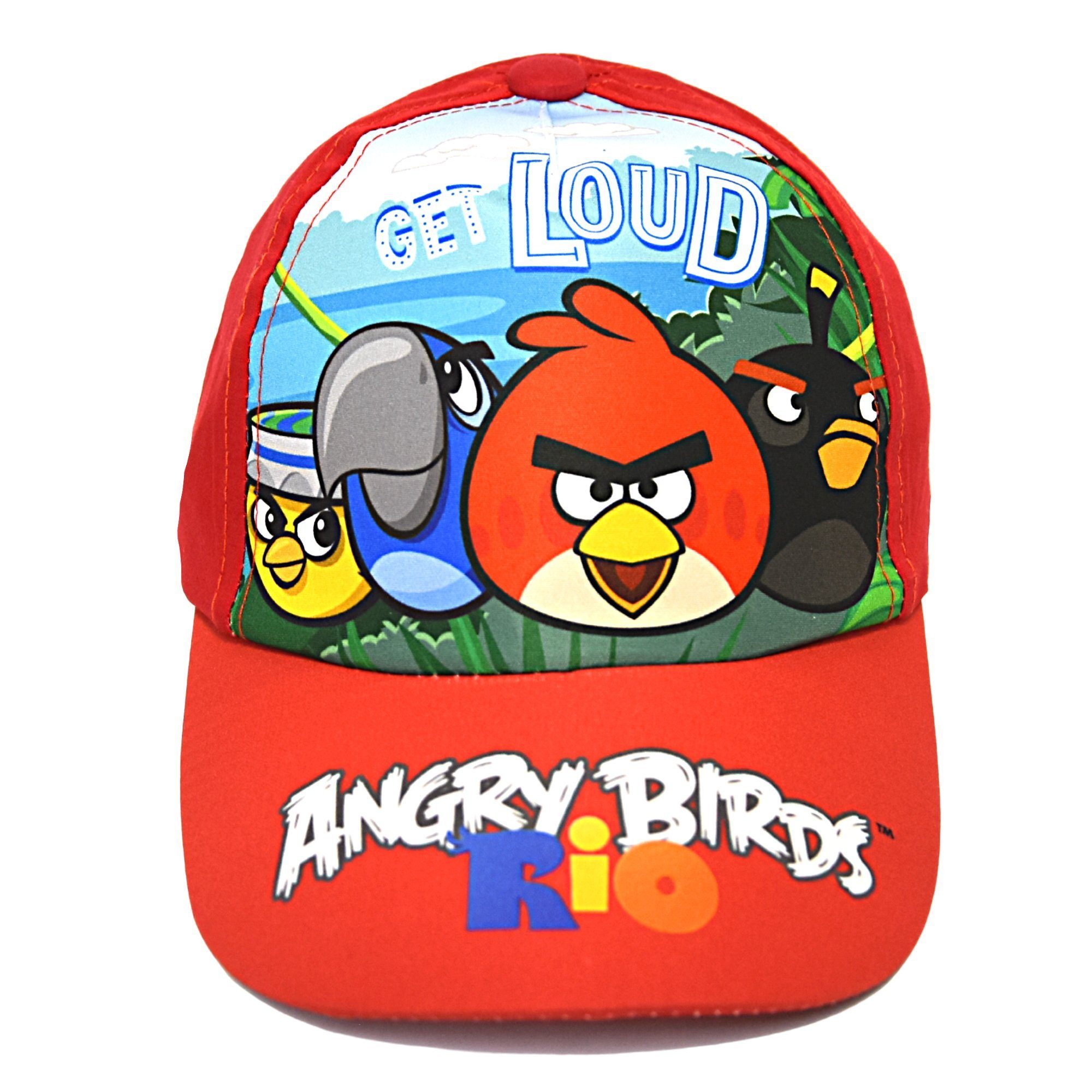 ANGRY BIRDS Baseball Cap GET LOUD Kinder Sommerkappe Größe 52-54 cm Rot