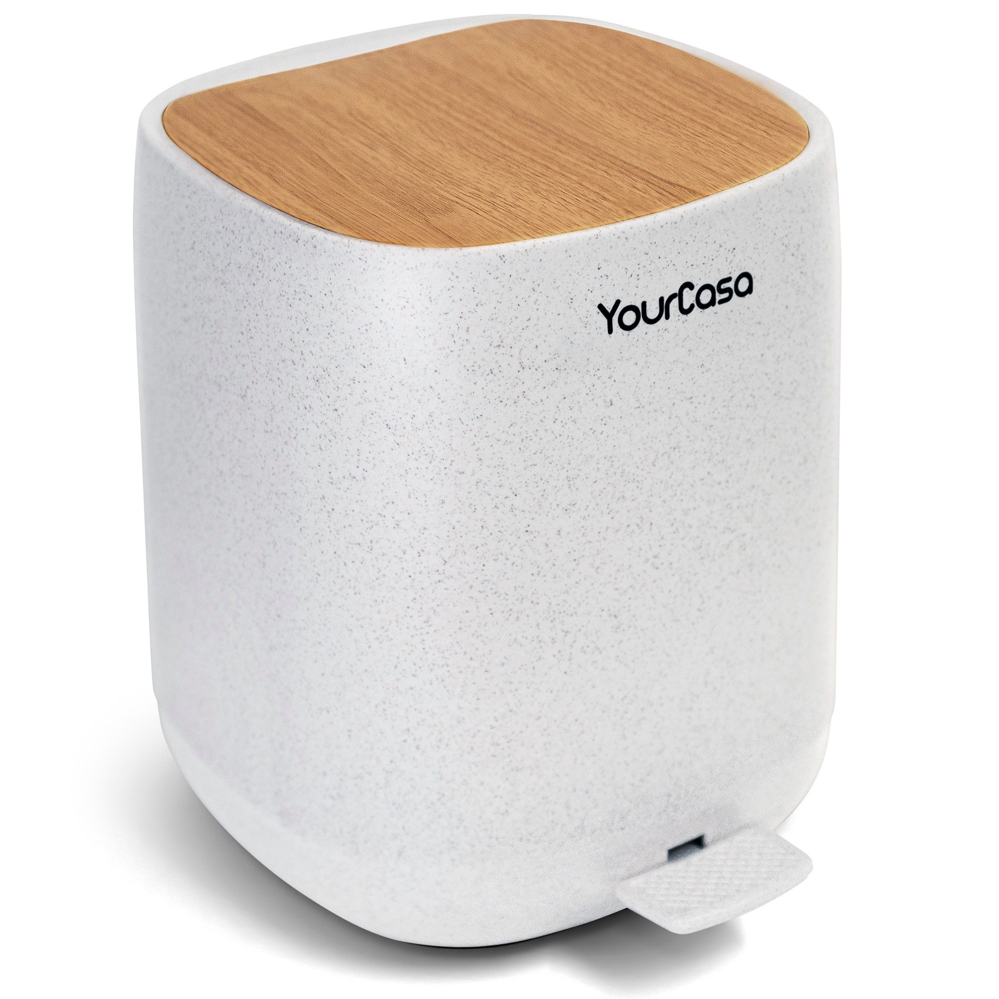 YourCasa Mülleimer YourCasa® Mülleimer Bad [5L] - Badmülleimer Badezimmer Kosmetikeimer, Fassungsvermögen 5L, 30% weniger Plastik