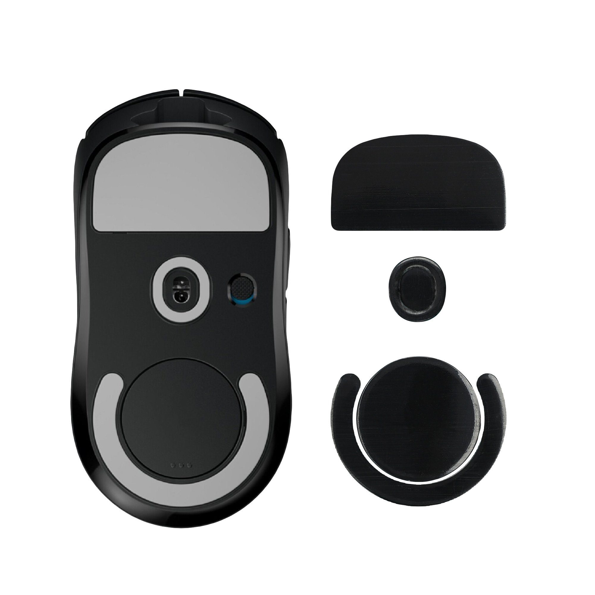 kwmobile Mausfüße Mouse Feet Sticker für Logitech G PRO X Superlight 2 / Superlight 2 SE (1-St), Ersatz Glider Mausfüße passgenau - Glides in Schwarz