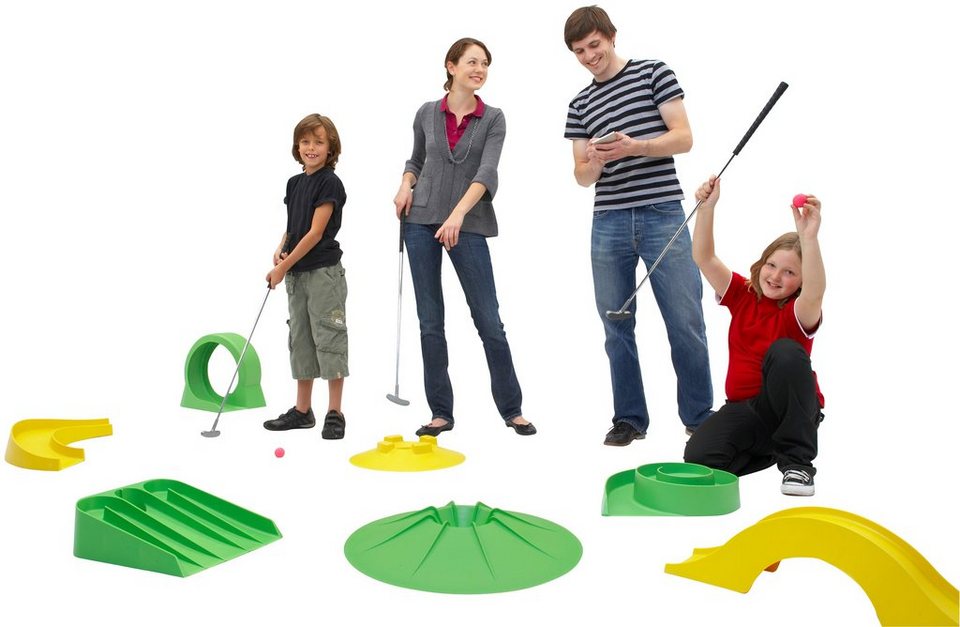 myminigolf Minigolf-Set professional, (21-tlg), Aus ABS Kunststoff, Bälle  aus Dinch PVC und Schläger aus Stahl