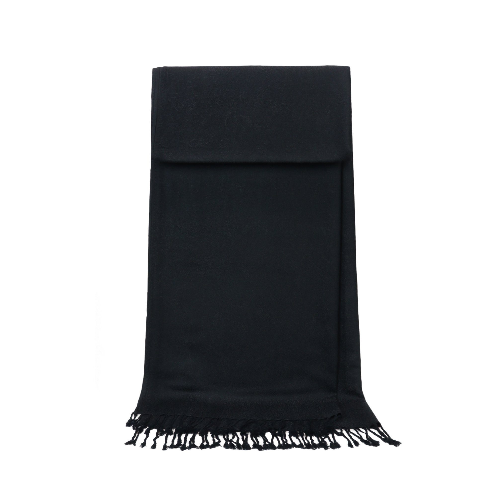 ZEBRO Modeschal Schal, Fransen schwarz