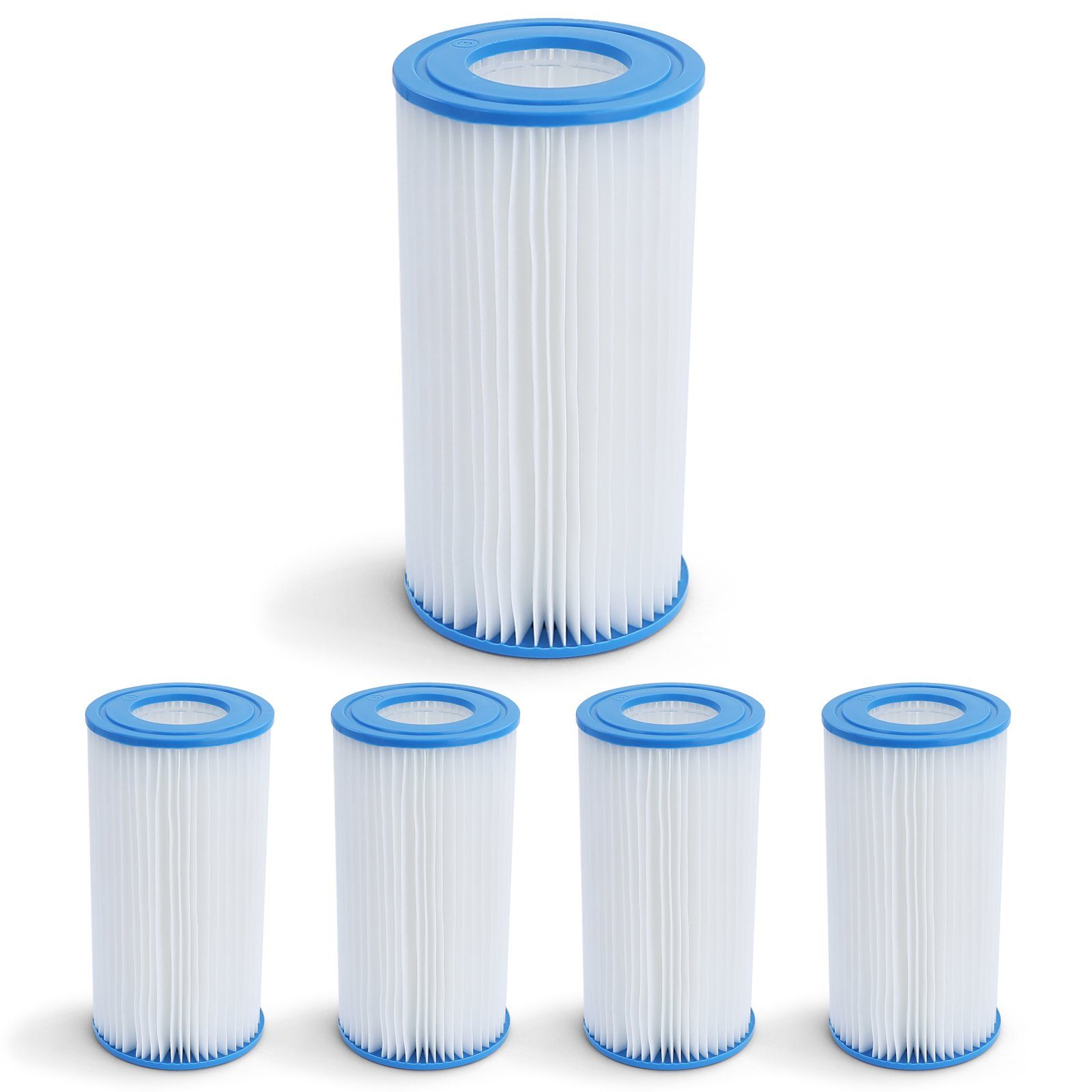 Pool-Filterkartusche 5x Filterkartusche Ersatzfilter Filterpatrone 20cm für Bestway Intex