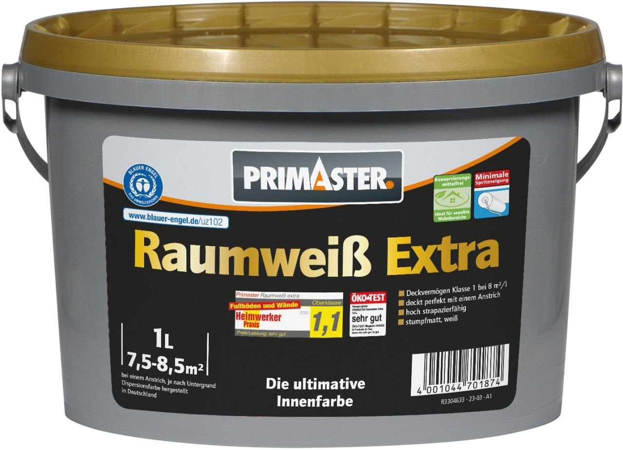 Primaster Wandfarbe Primaster Raumweiß Extra konservierungsmittelfrei