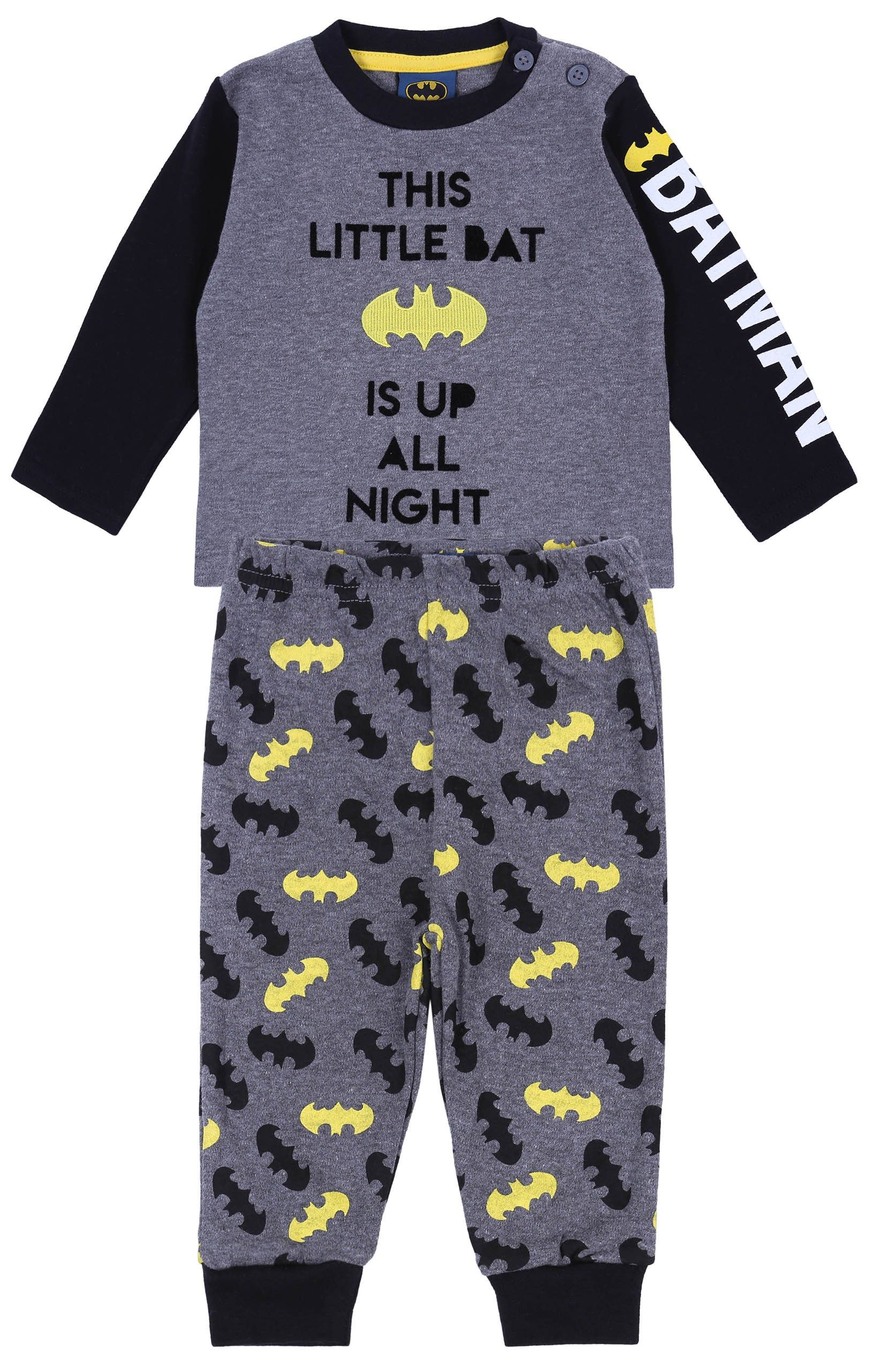 DC Comics Batman Pyjama Kinder - Joker Motiv Kurzarm Schlafanzug Baumwolle 98-128