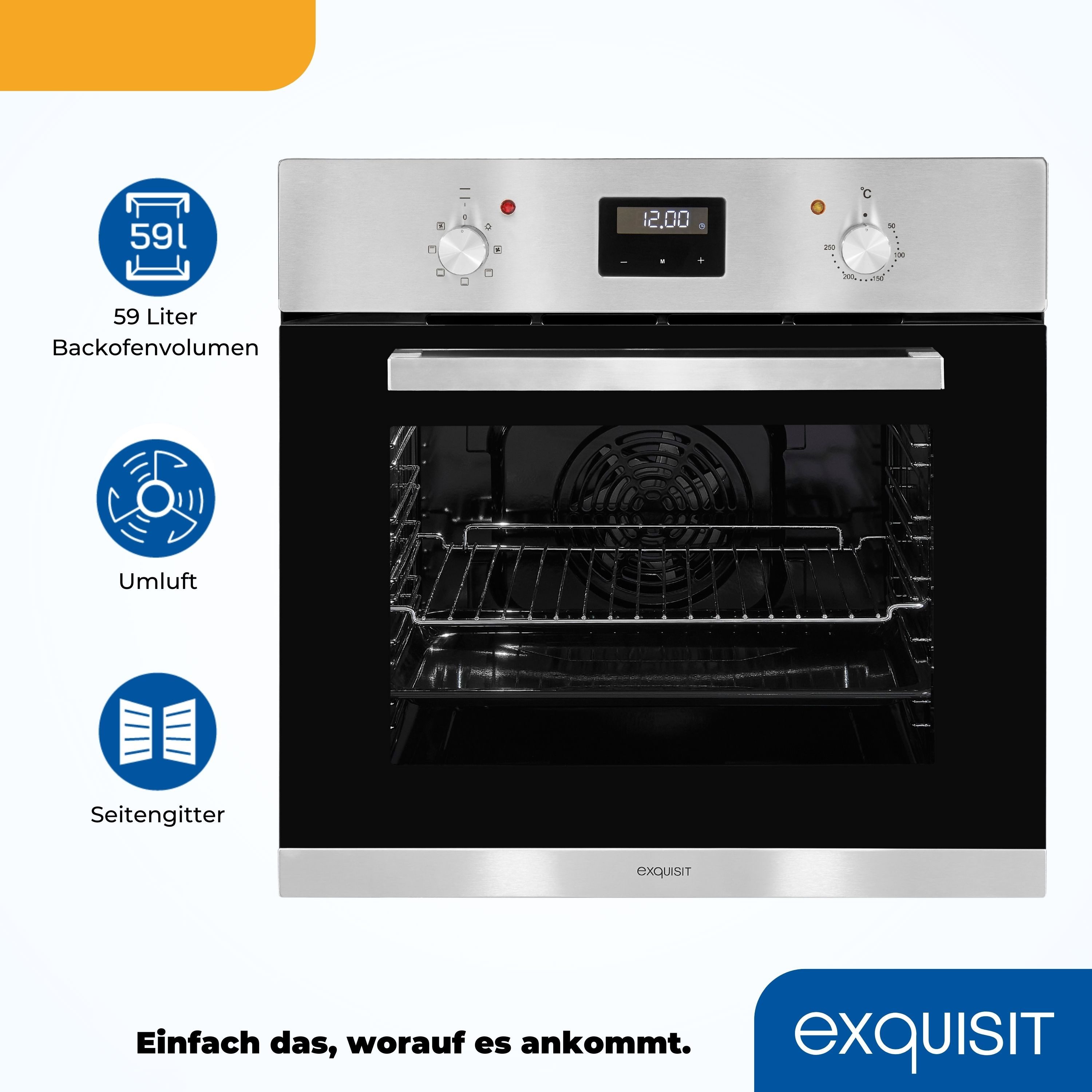 exquisit Einbaubackofen EBE 657-2 U