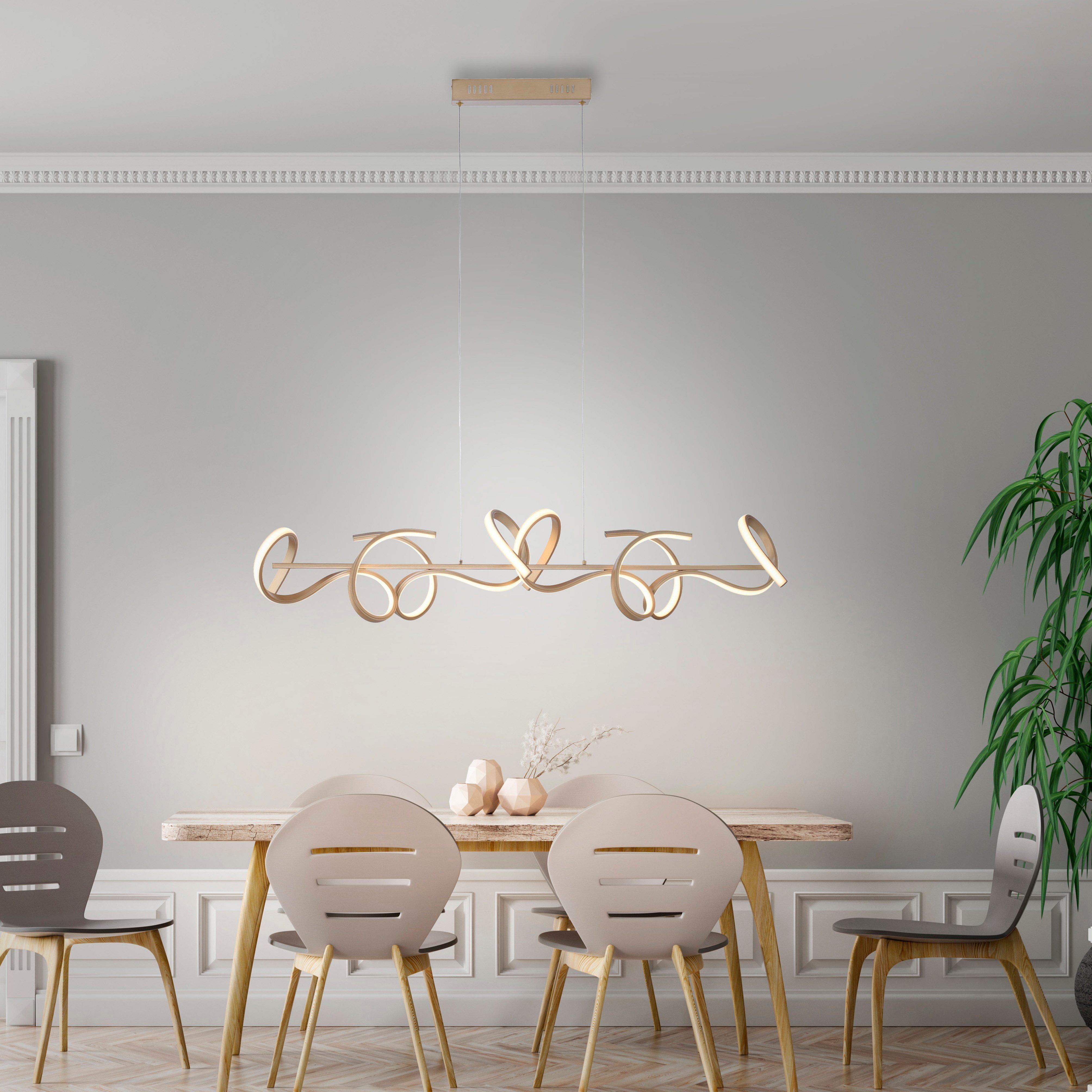 JUST LIGHT Pendelleuchte CURLS, LED fest günstig online kaufen