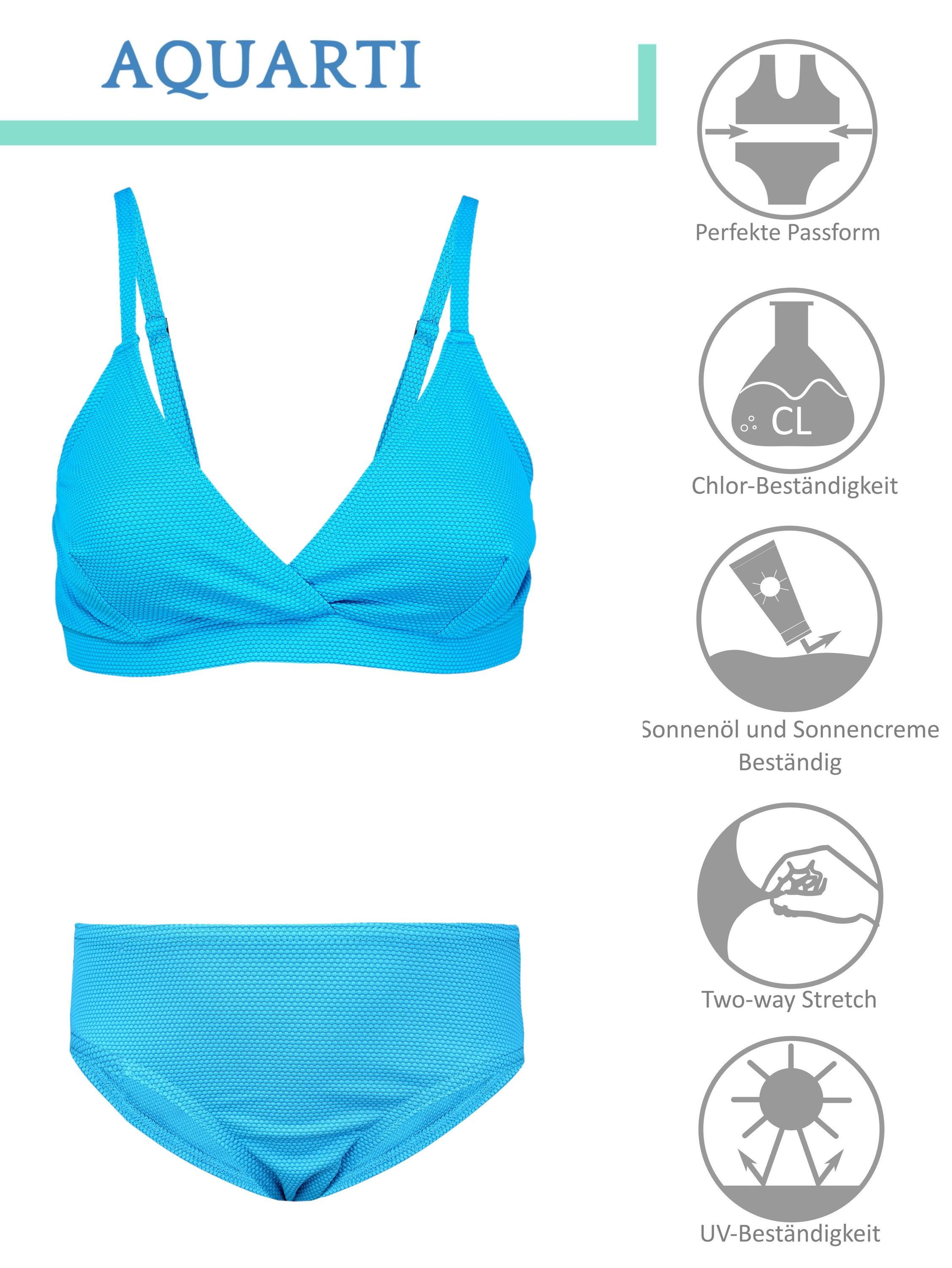 Aquarti Bustier-Bikini Aquarti Mädchen Bikini Set Bustier Bikinislip Zweiteiliger Badeanzug