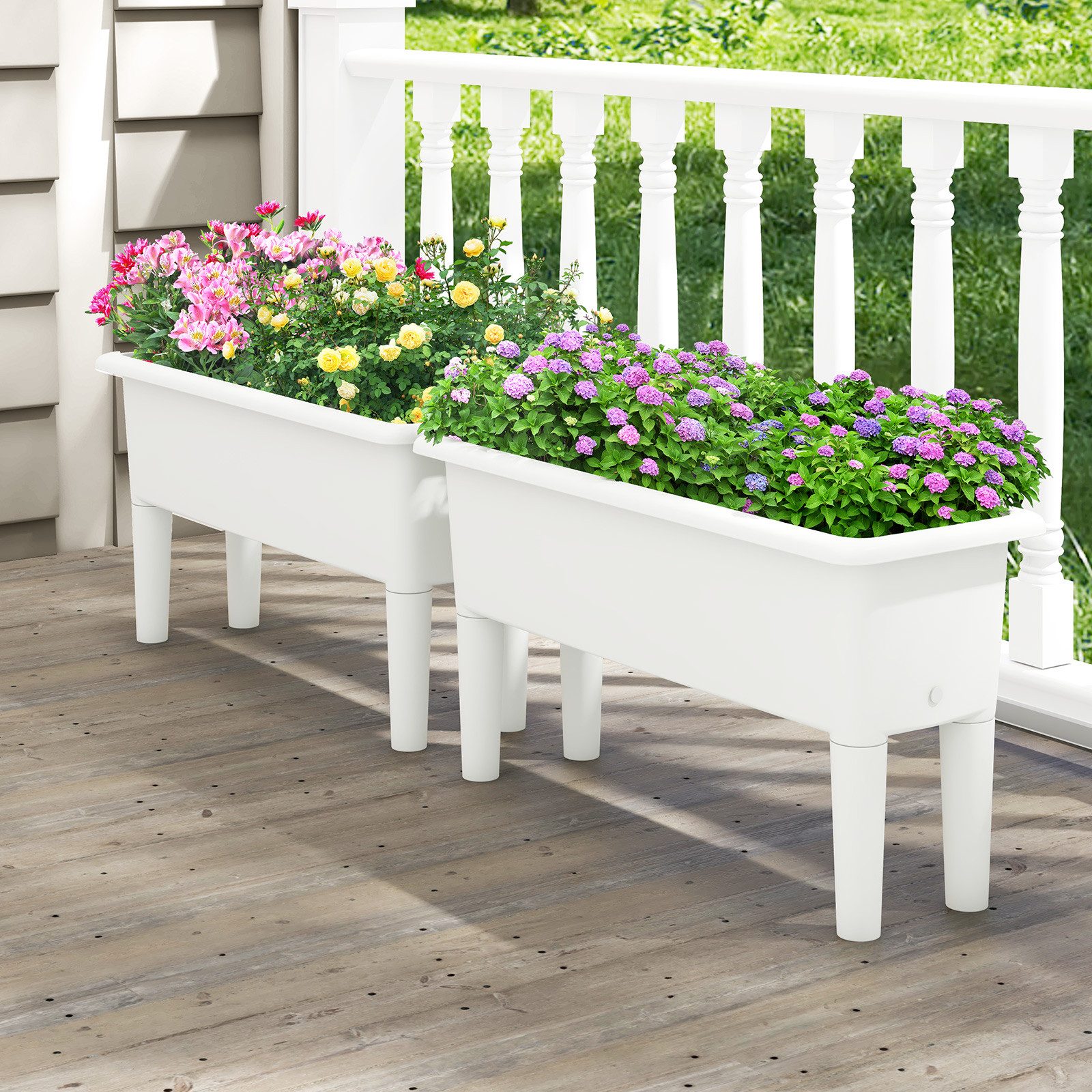 COSTWAY Hochbeet (2 St), 2er Pflanzkasten, günstig online kaufen
