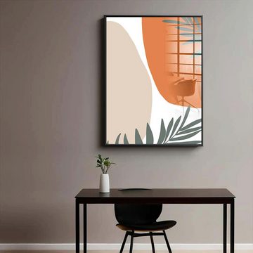 DOTCOMCANVAS® Acrylglasbild Tropical 02 - Acrylglas, Acrylglasbild Tropical 02 orange weiß Wandbild Kunstdruck