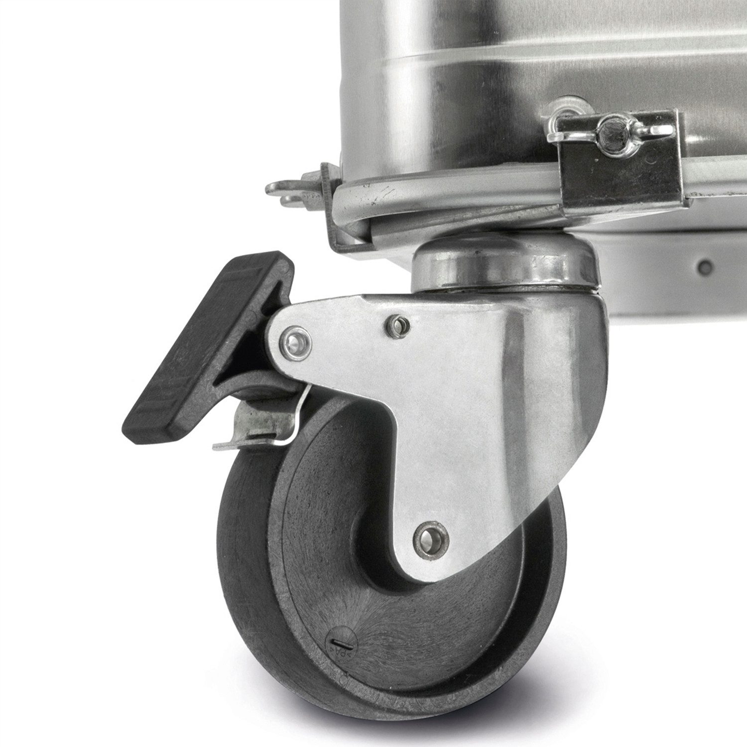 Enders® Aufbewahrungsbox Alubox 63 Liter + Schloss-Set + Transportrollen-Set, Alukiste Transportbox Lagerbox Alukoffer Metallkiste Alubox