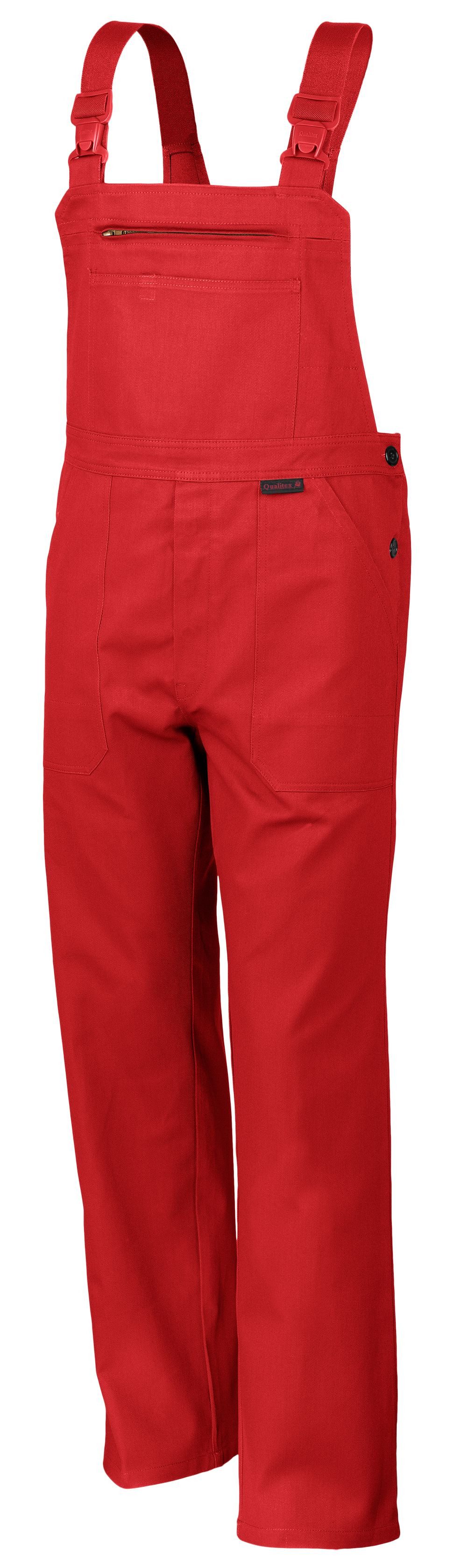 Qualitex Workwear Arbeitslatzhose classical Latzhose - pflegeleichter Blaumann aus reiner Baumwolle (1-tlg) BW 270 g - Arbeitshose mit 7 Taschen - Strapazierfähig - Waschbar