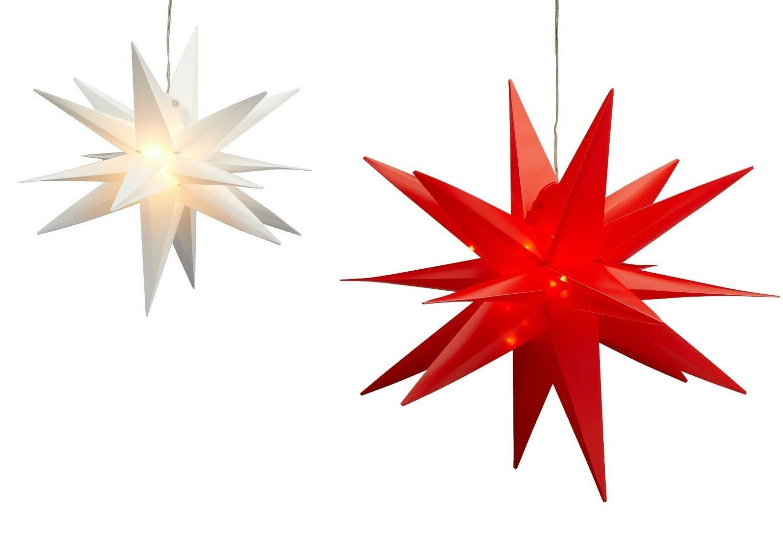 Meinposten Fensterdekoration »Stern Weihnachtsstern LED Ø 35 cm in&outdoor  Timer weiß oder rot Beleuchtung Batterie«, Innen & außen geeignet online  kaufen | OTTO