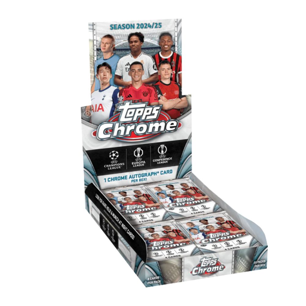 Topps Sammelkarte 2024-25 Topps Chrome UEFA Club Competitions Hobby Box