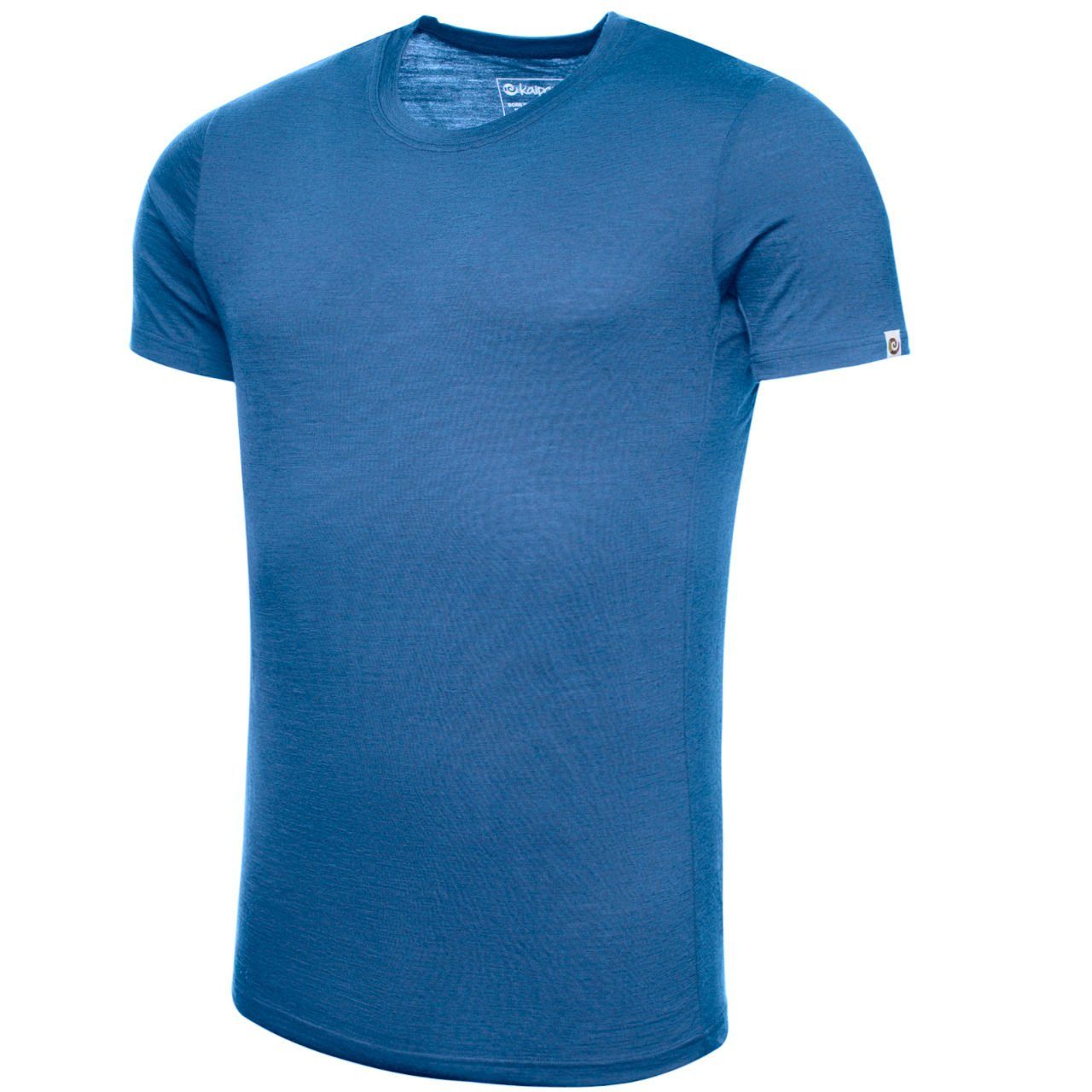 (1-tlg) Shirt Kurzarm Marine Slimfit Merinowolle Sportswear Rundhalsshirt - Herren Merino Germany Made Merino 150 in reiner Kaipara aus