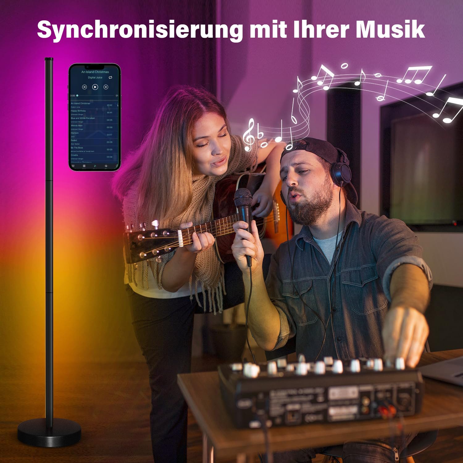 RWEUOQ LED Stehlampe RGB LEDStandleuchten Fernbedienung günstig online kaufen