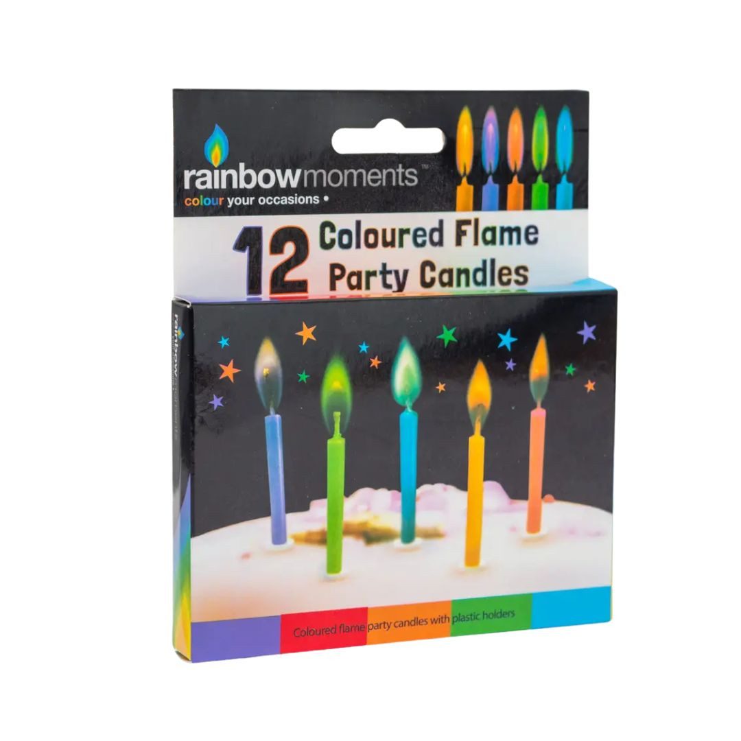 suebidou Geburtstagskerze 12 bunte Geburtstagskerzen für Partys 'Colour Flame Kerzen', kreativ