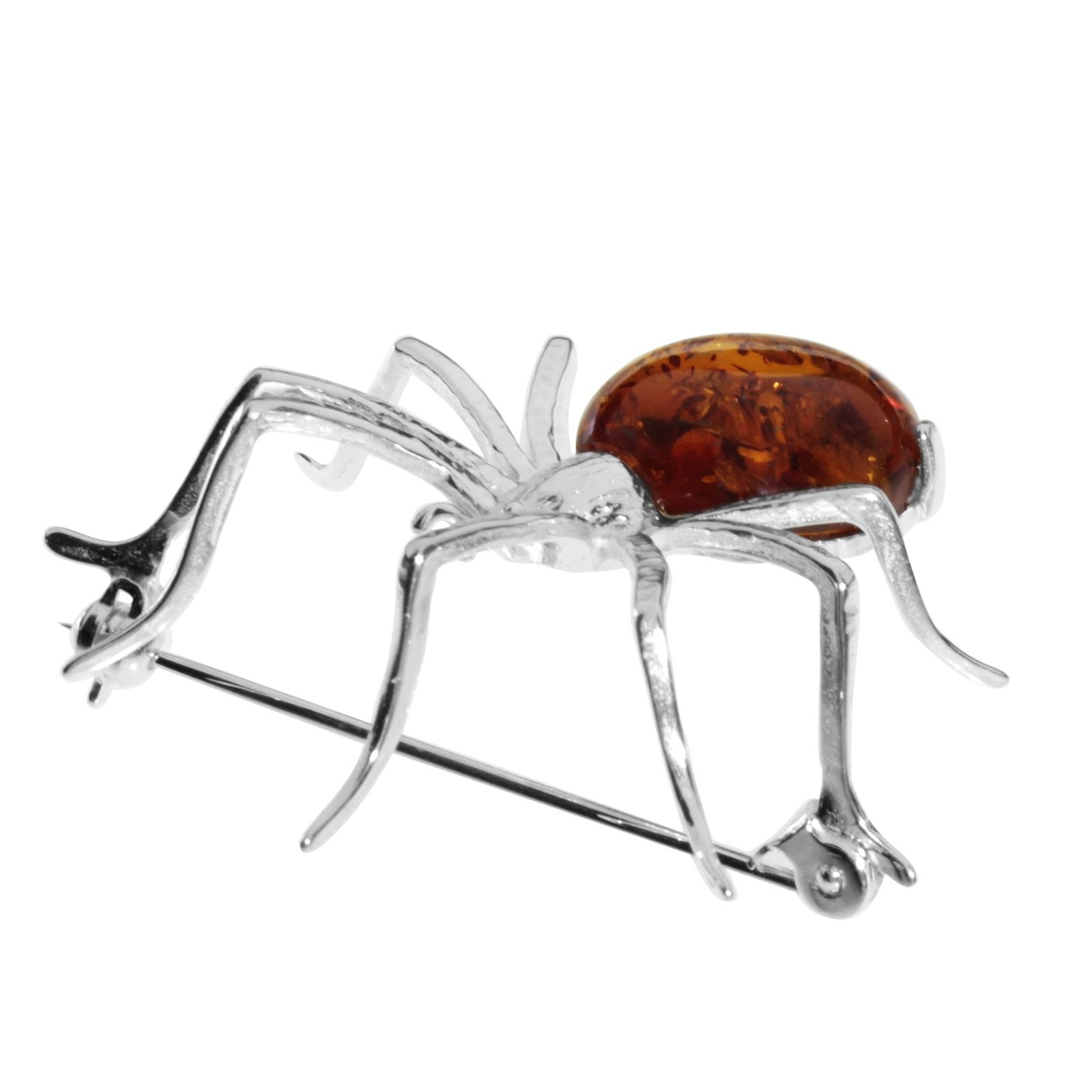 OSTSEE-SCHMUCK Brosche Ostsee-Schmuck Brosche Spinne 48 x 40 mm