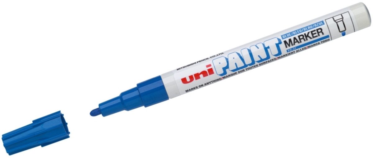 uni-ball Permanentmarker Lackmalstift Uni-Paint PX-21 1-1,5 mm blau