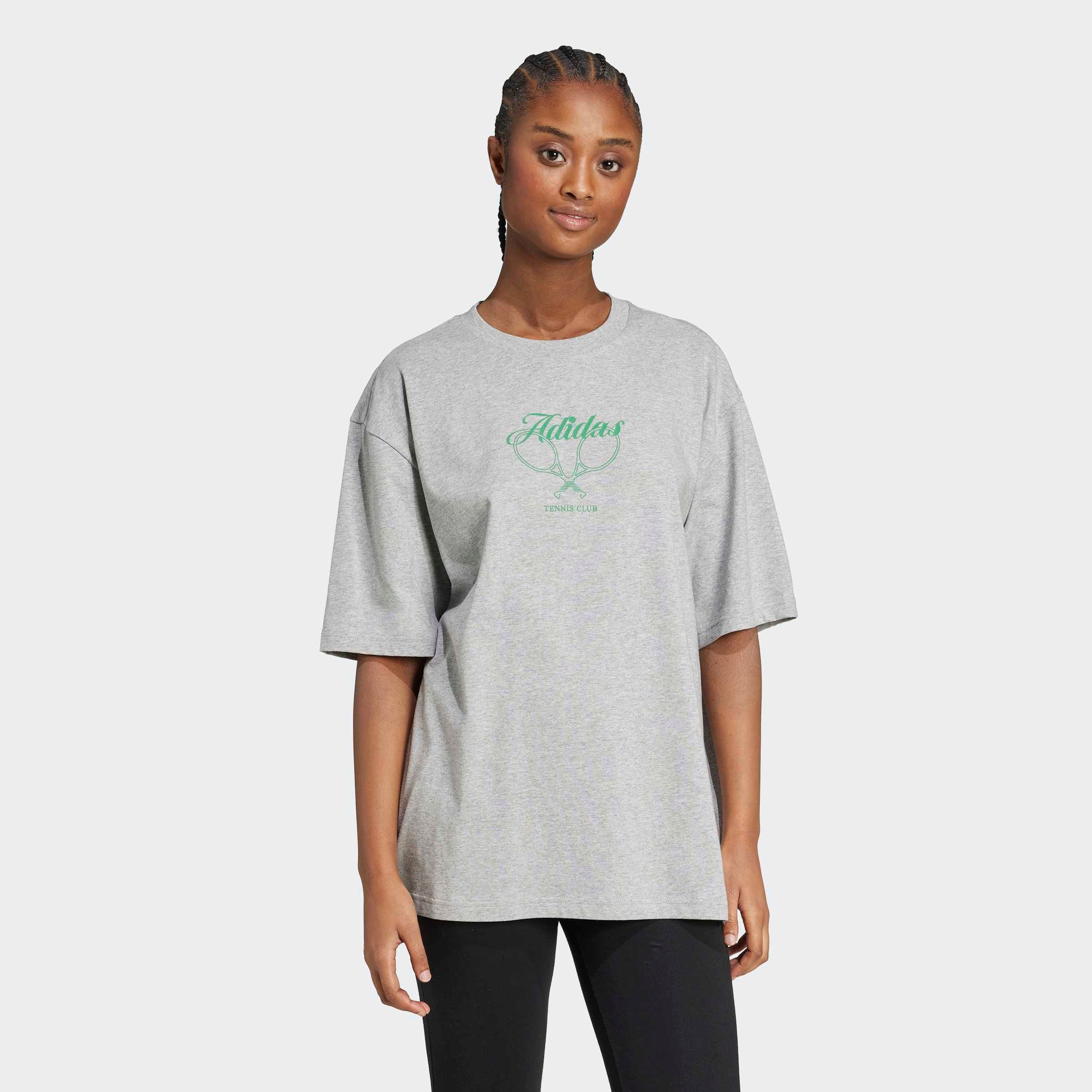 adidas Sportswear T-Shirt W INTL SS T Oversize-Passform, kurze Ärmel, aus Baumwolle