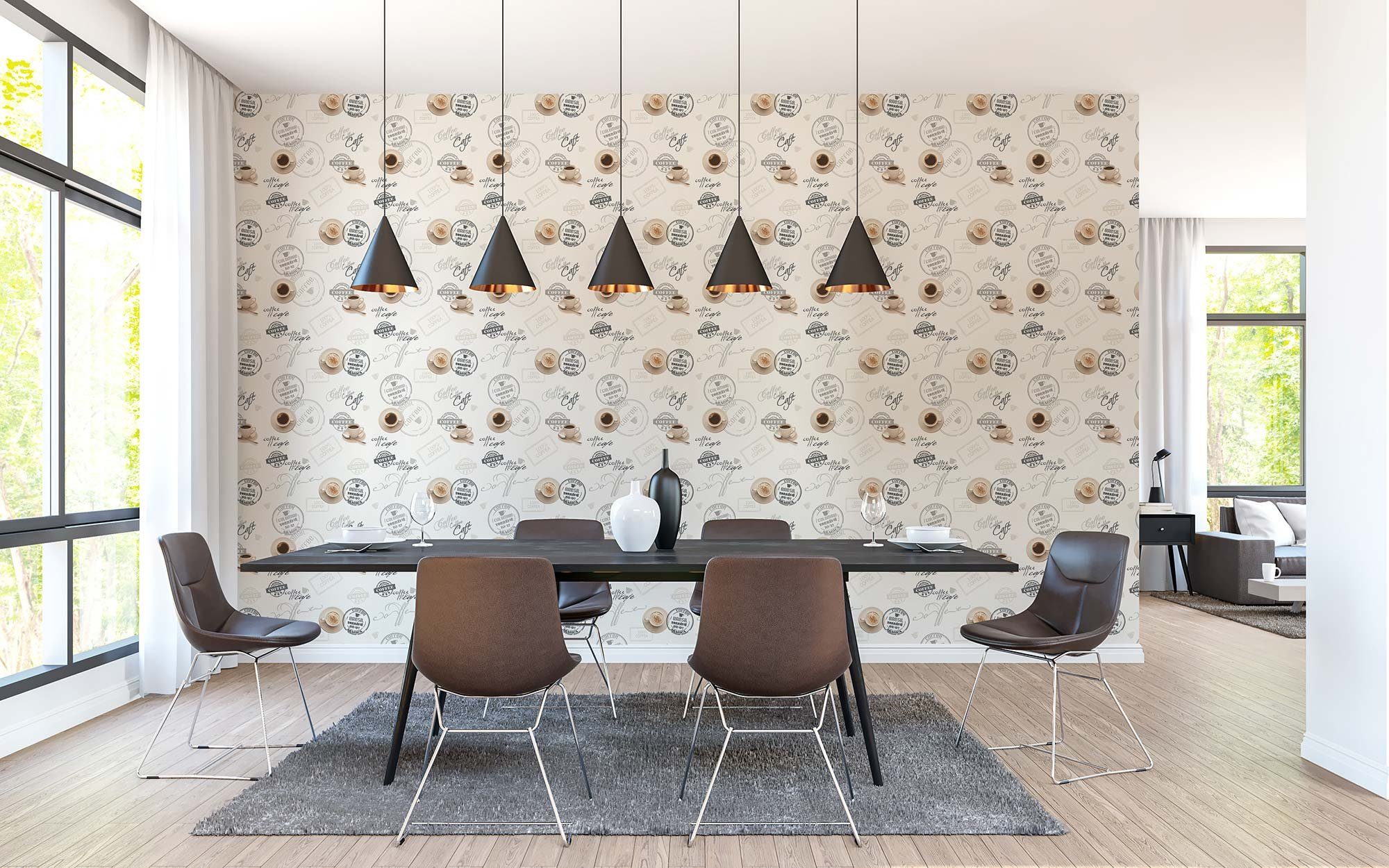 Tadessi Papiertapete Küche M1-No.891, Papiertapete, Creme, günstig online kaufen