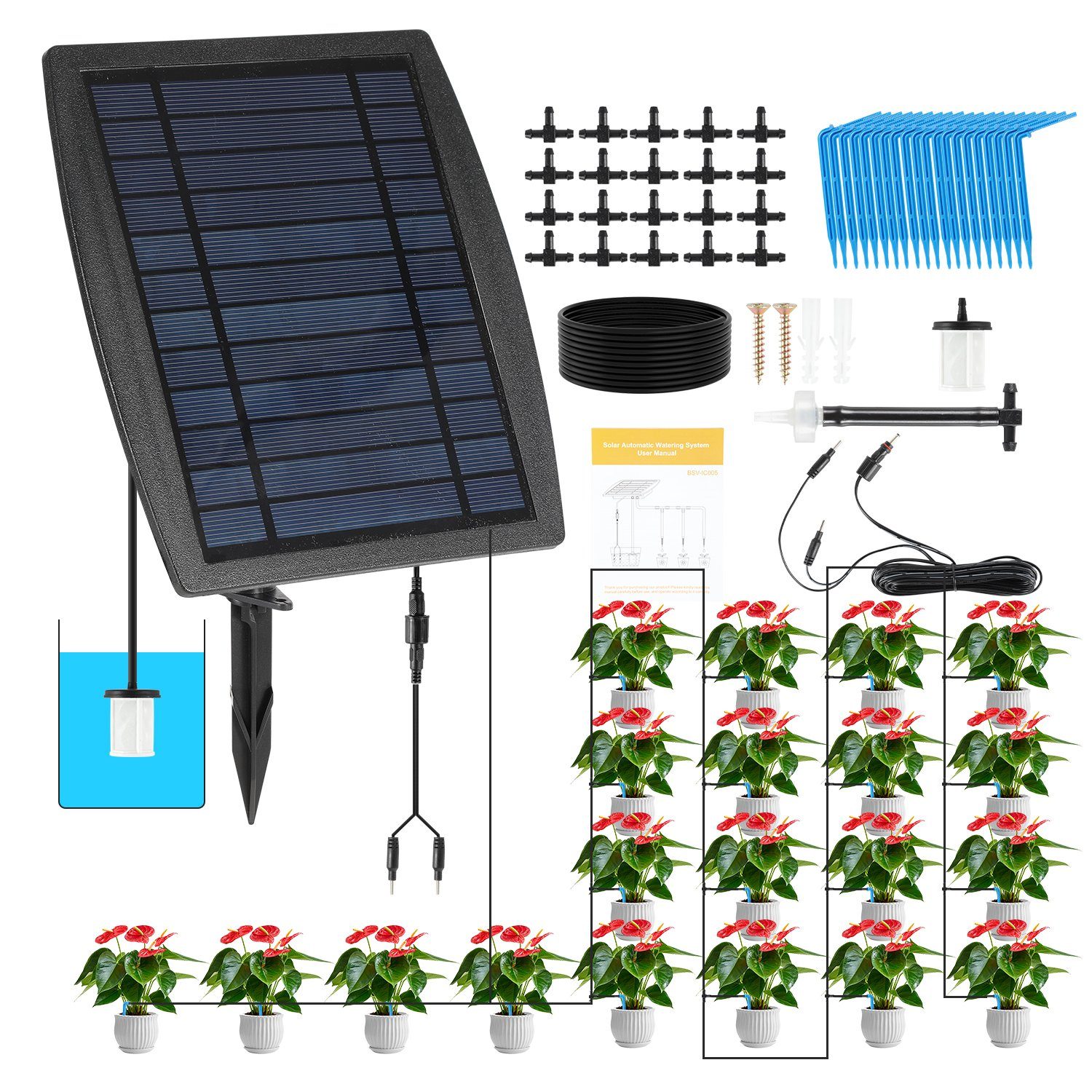 Clanmacy Solarpumpe Solar Bewässerungssystem Solarpumpe System günstig online kaufen