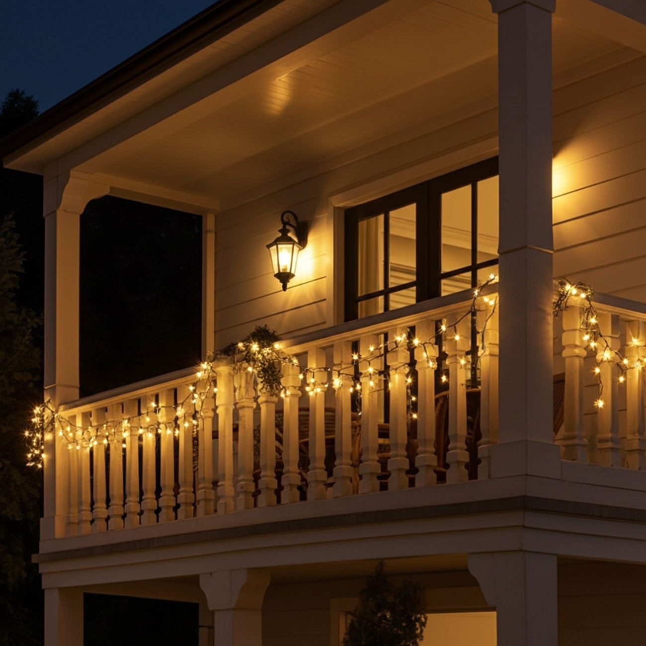 shop'n smile ideoon LED-Lichterkette LED-Lichterkette 24m warmweiß 320 LEDs IP44 außen & innen Netzbetrieb, 24m lang, 320 LEDs mit 7,5cm Abstand & extra 10m Zuleitung