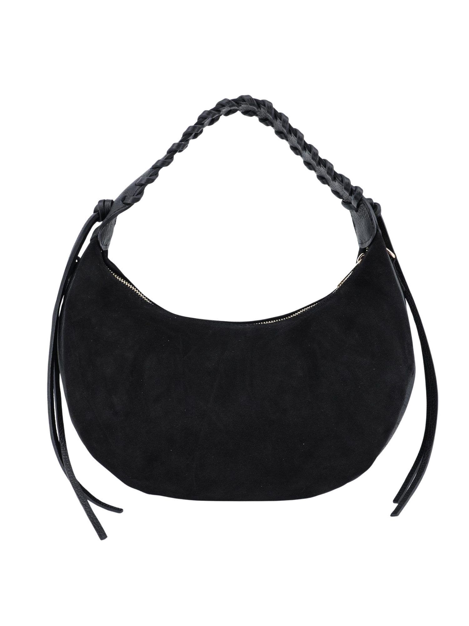 BRISE TASCHE Schultertasche Wildleder & Nappaleder Umhängetasche elegante Damen Ledertasche (Einzelartikel), Kombination aus Wildleder und Nappaleder