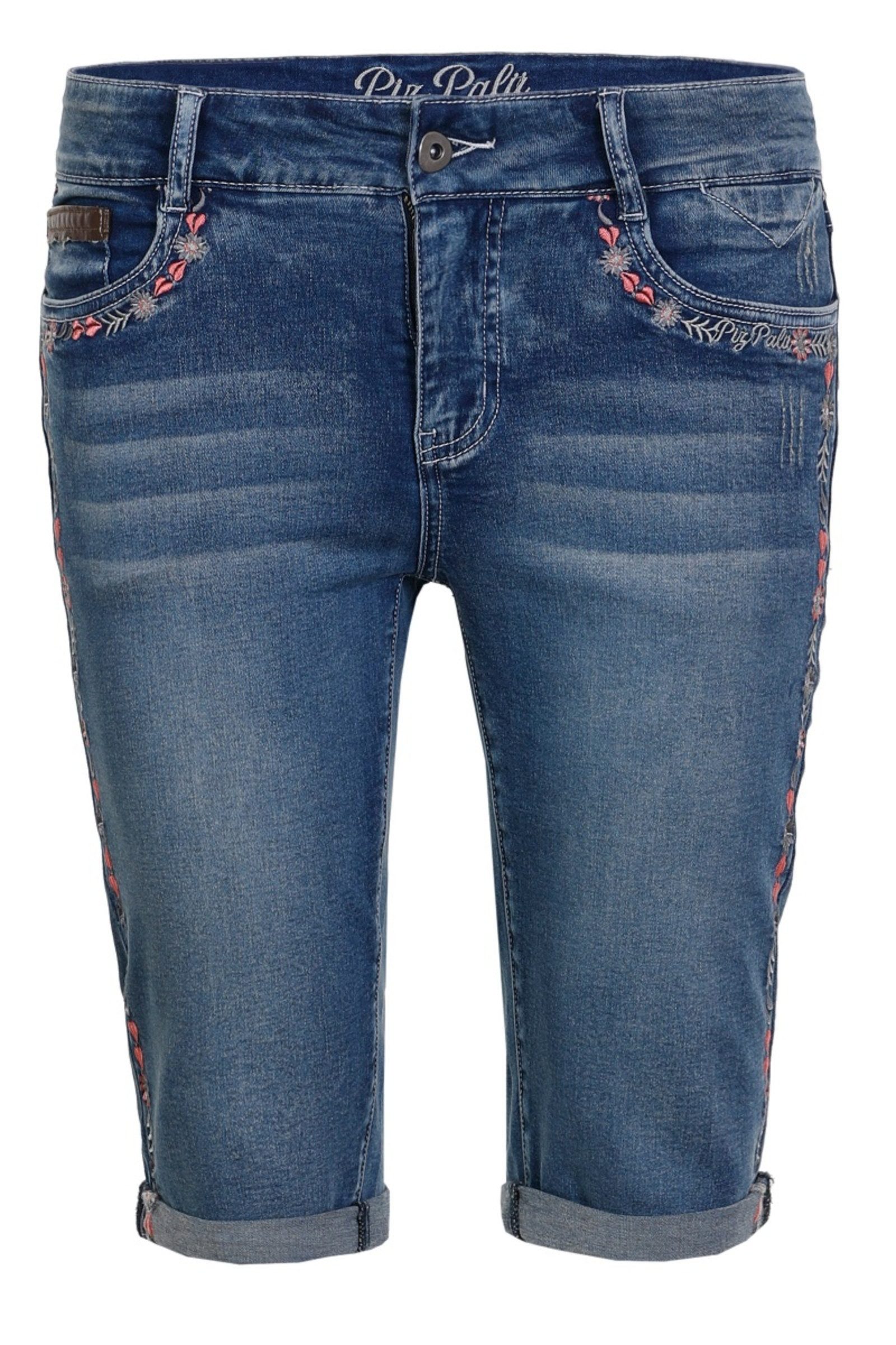 Piz Palü Trachtenjeans Trachtenjeans Damen - HAFENLOHR BERMUDA - denim