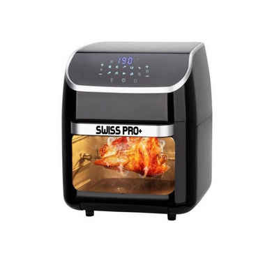 SWISS PRO+ Minibackofen Power Air Fryer Oven 12L mit LED-Touchscreen Mini-Backofen 1800W