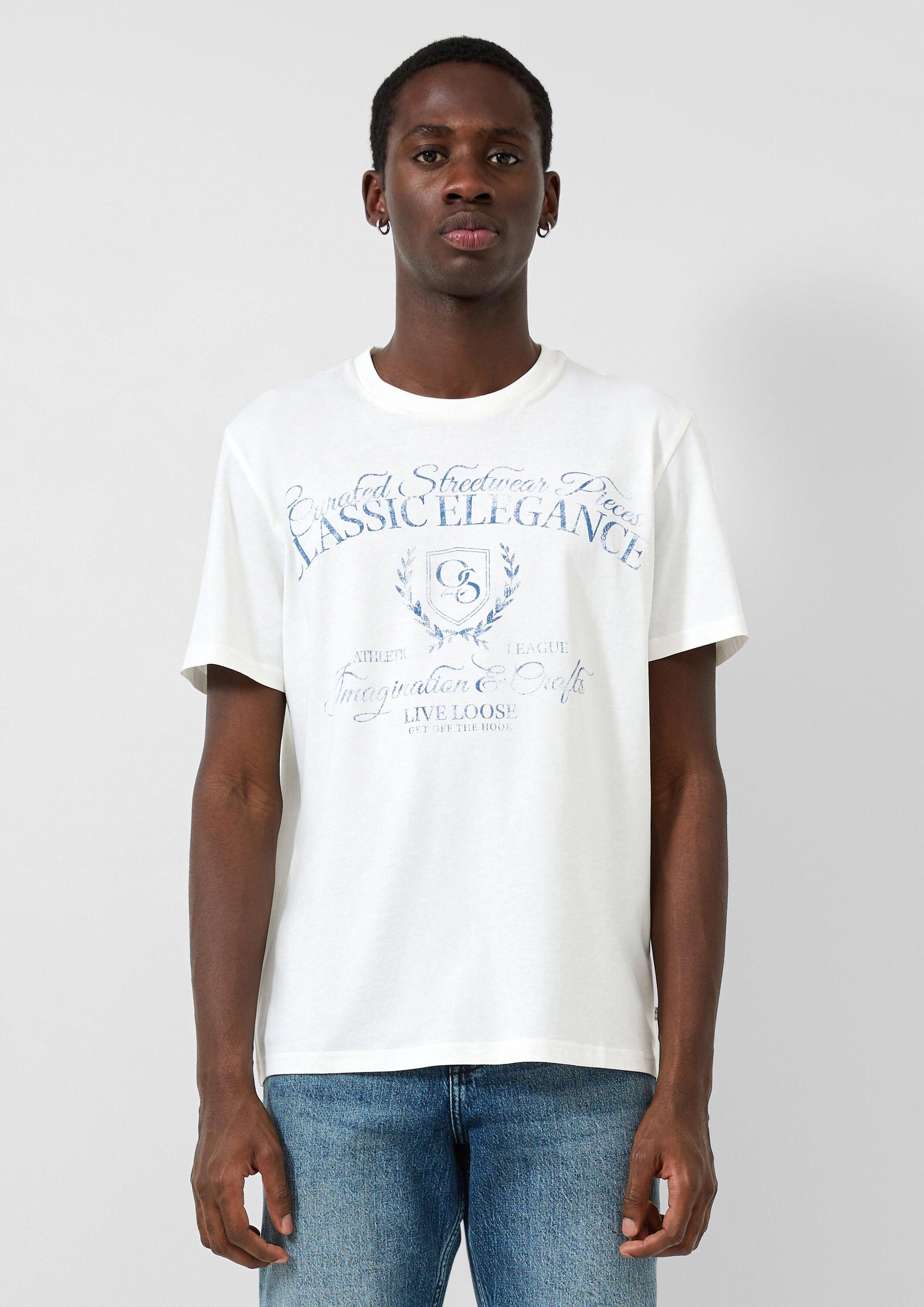 QS Kurzarmshirt T-Shirt Print T-Shirt