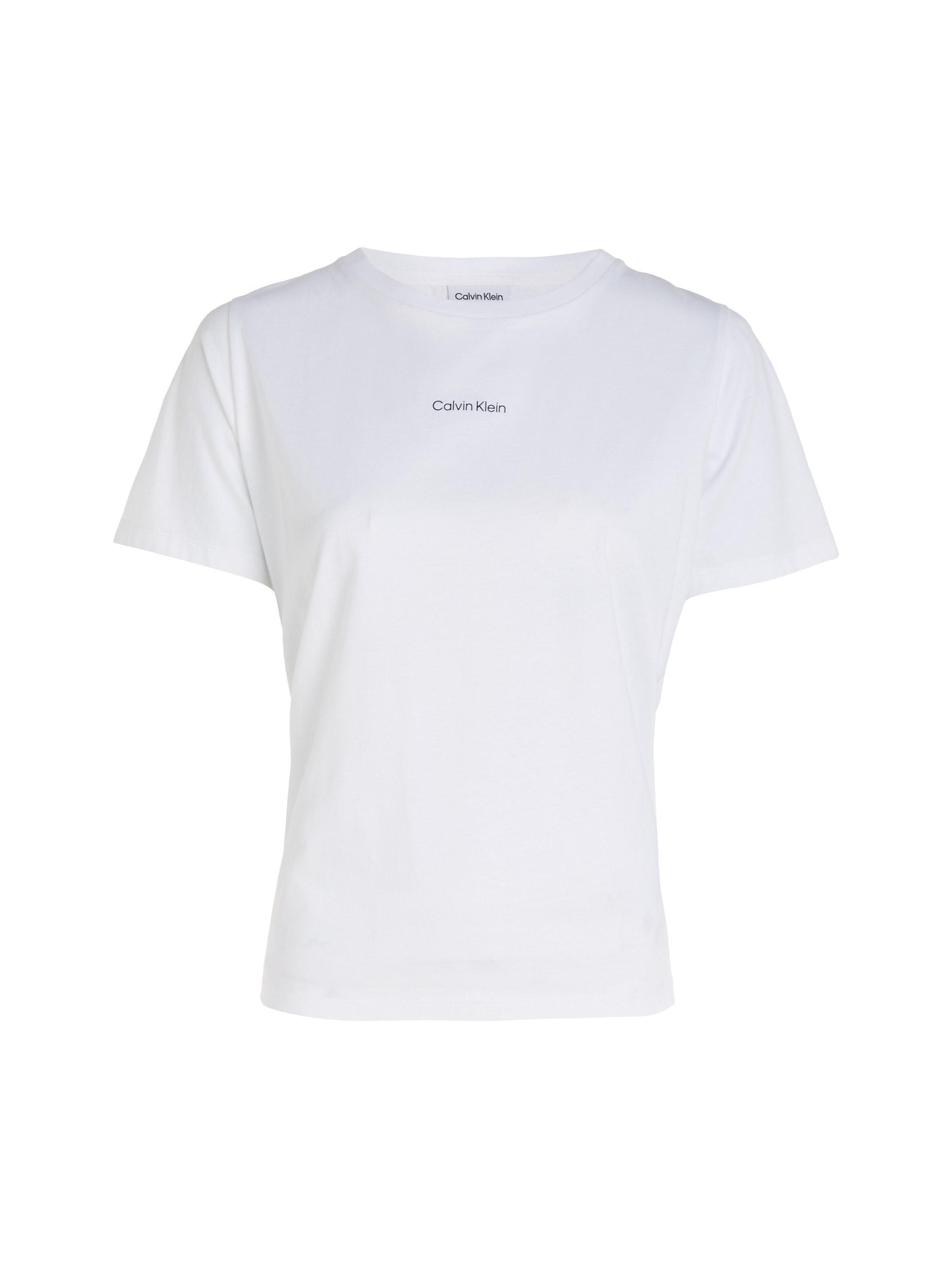 Baumwolle Klein T-SHIRT LOGO reiner Bright-White MICRO T-Shirt Calvin aus