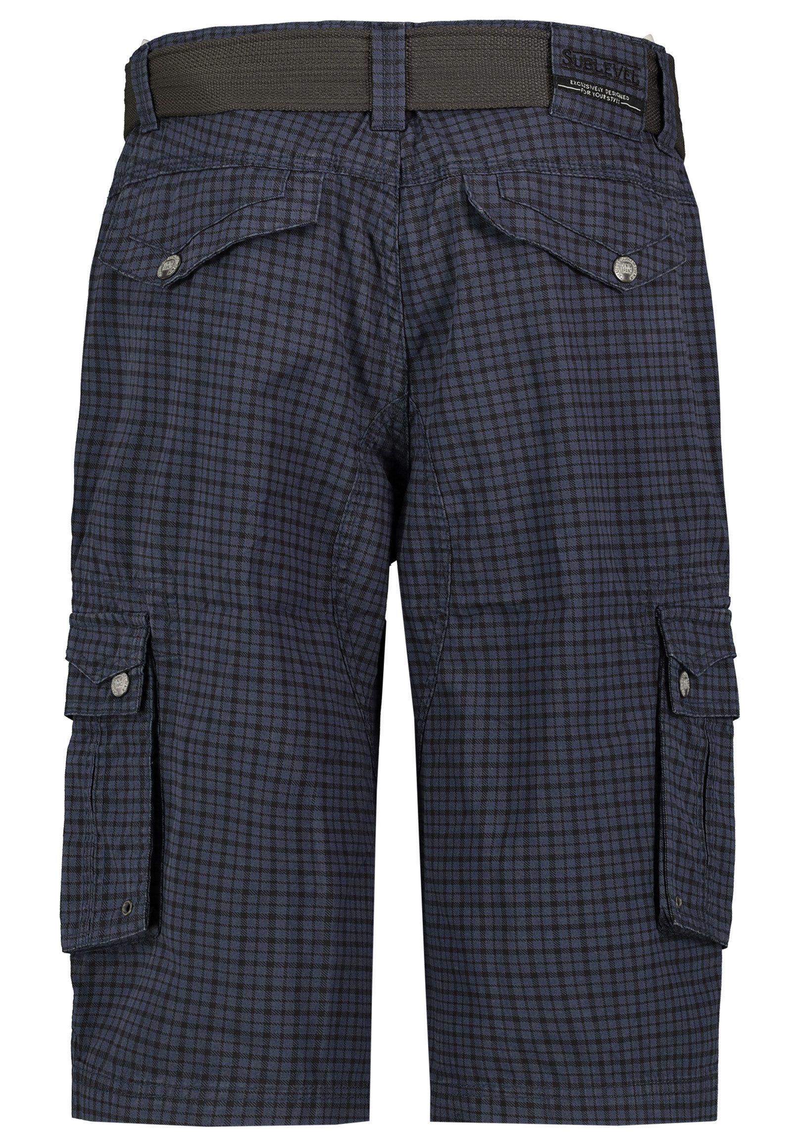 SUBLEVEL Cargoshorts Kariertes Design mit Capri günstig online kaufen