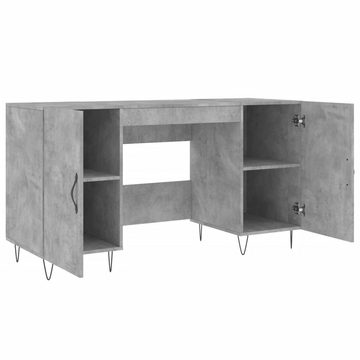 furnicato Schreibtisch Betongrau 140x50x75 cm Holzwerkstoff
