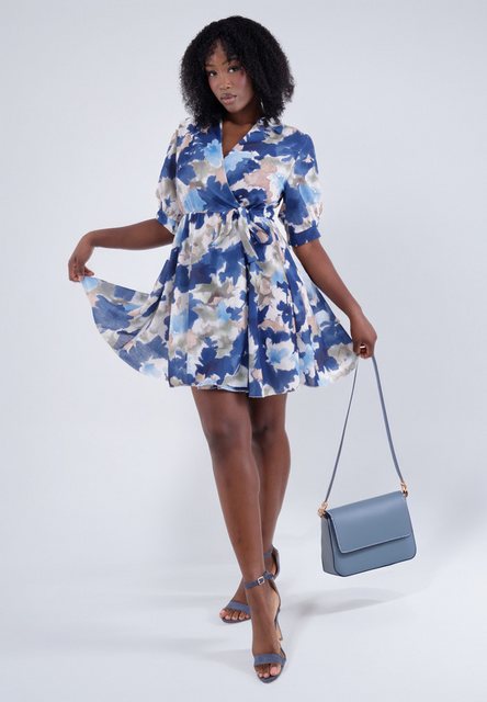 YC Fashion & Style Sommerkleid Minikleid mit Blumenprint und Bindegürtel – günstig online kaufen